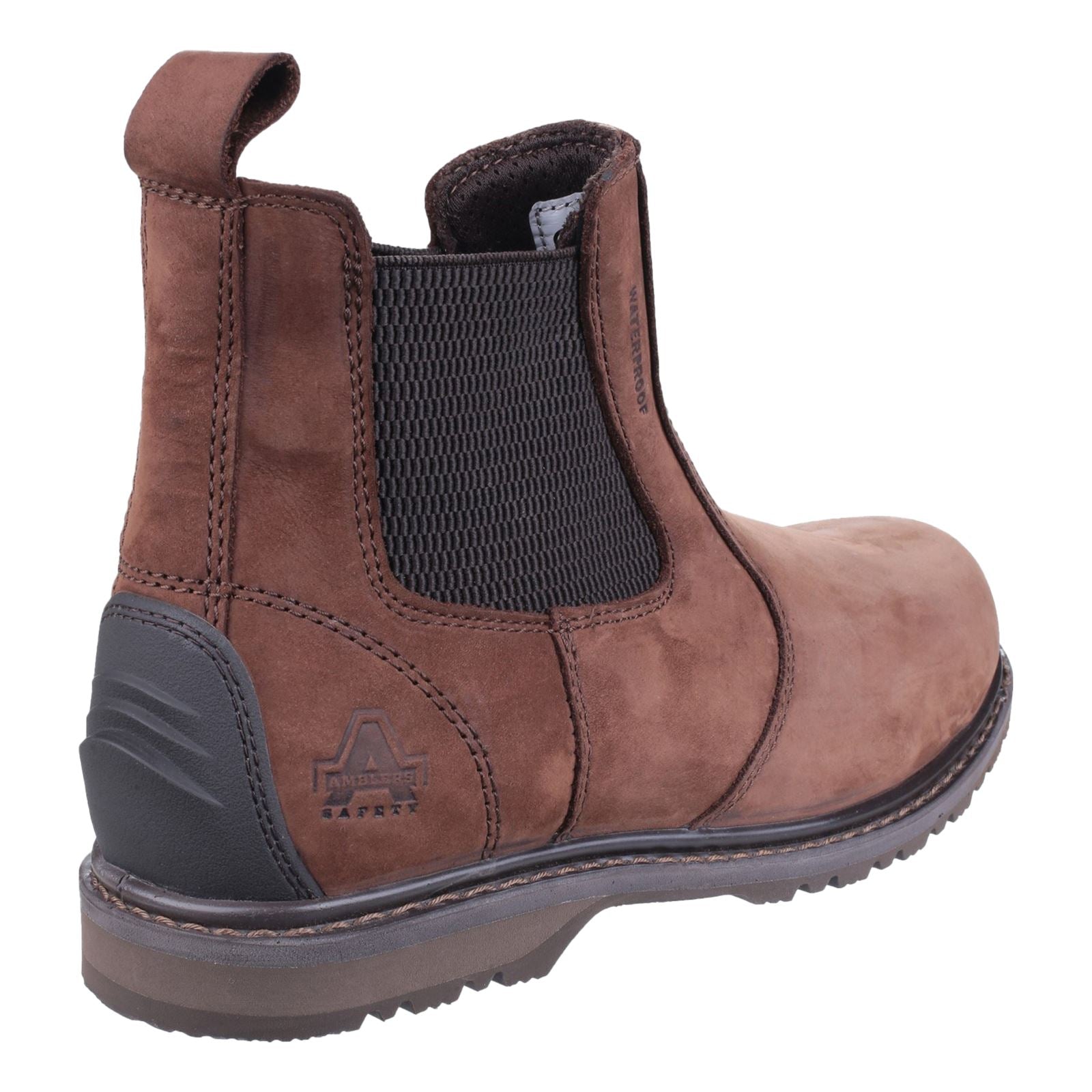 Amblers Safety AS148 Sperrin Lightweight Waterproof Pull On Dealer Safety Boot in Brown
