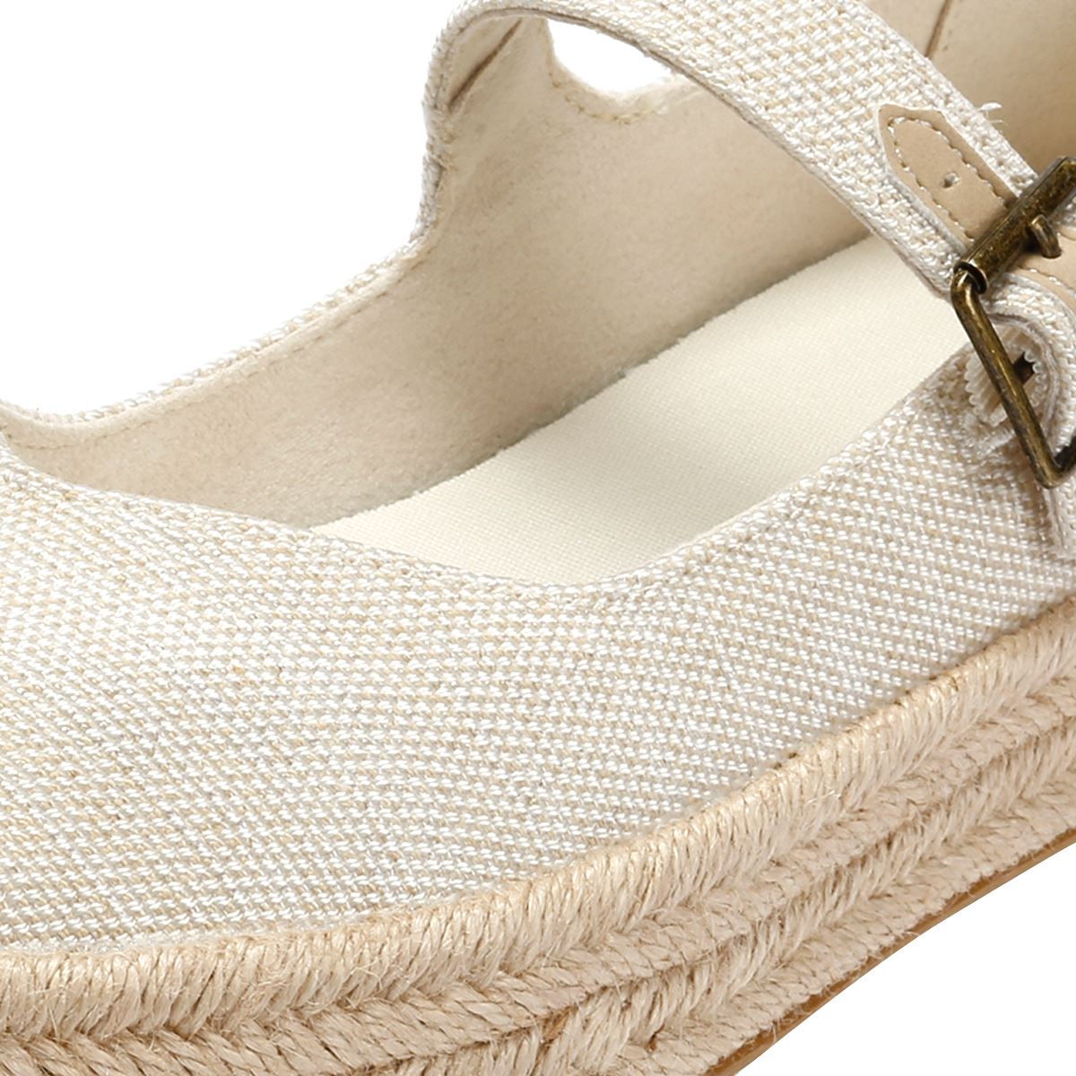TOMS Carolina Mary Jane Textile Women's Natural Espadrilles
