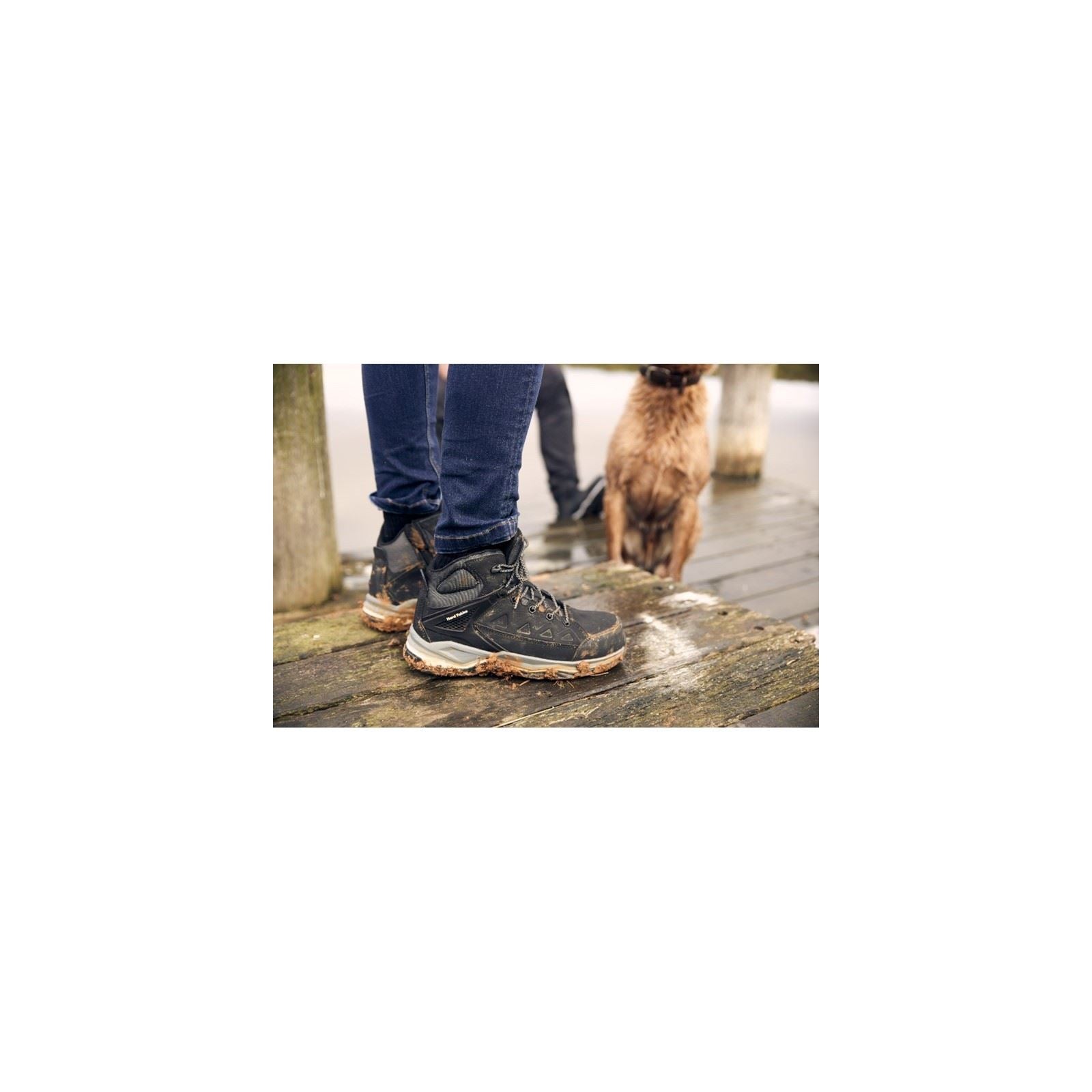 Hard Yakka Unisex Atomic PR Hybrid Side Zip Safety Boot in Black
