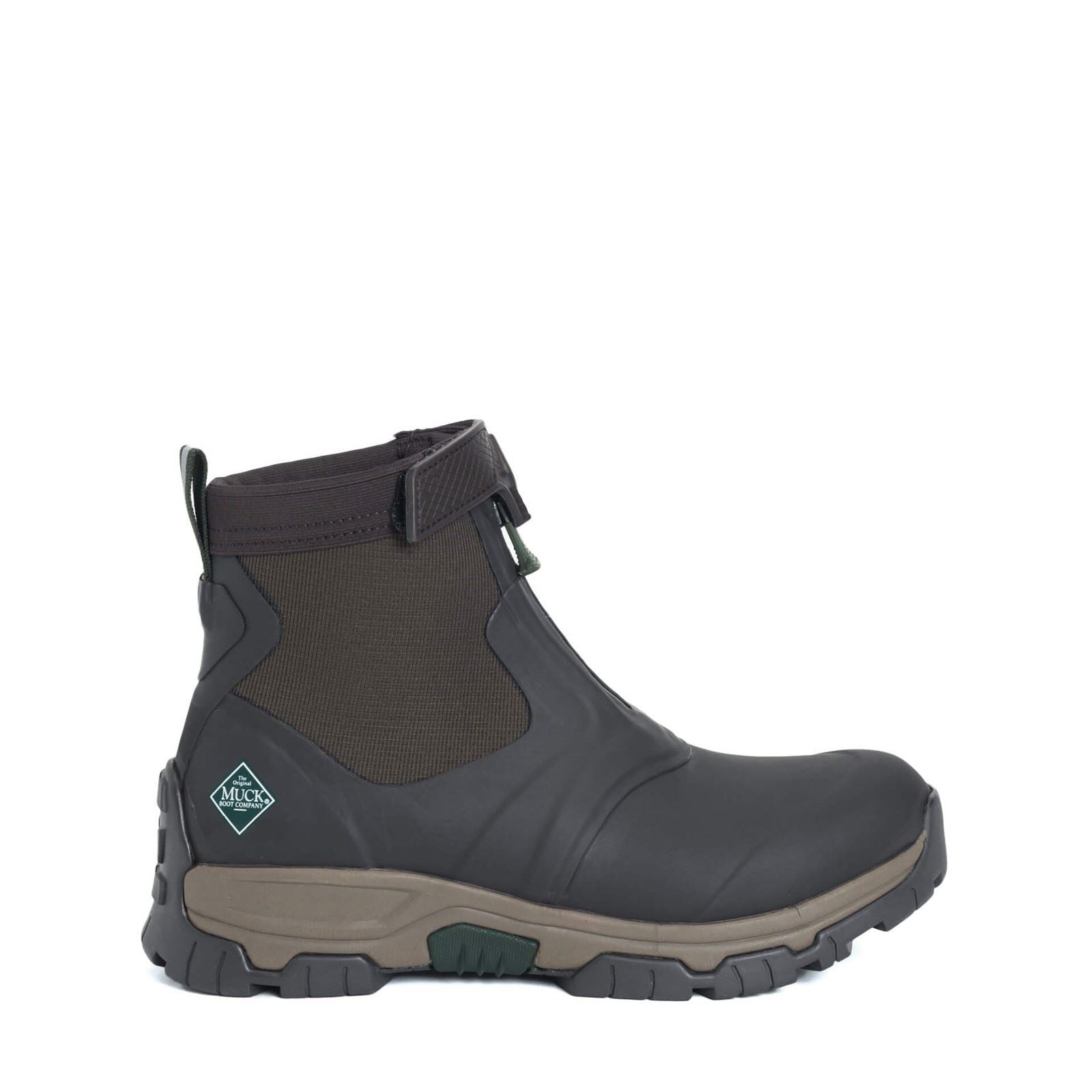 Muck Boots Men's Apex Mid Zip Wellingtons in Dark Brown