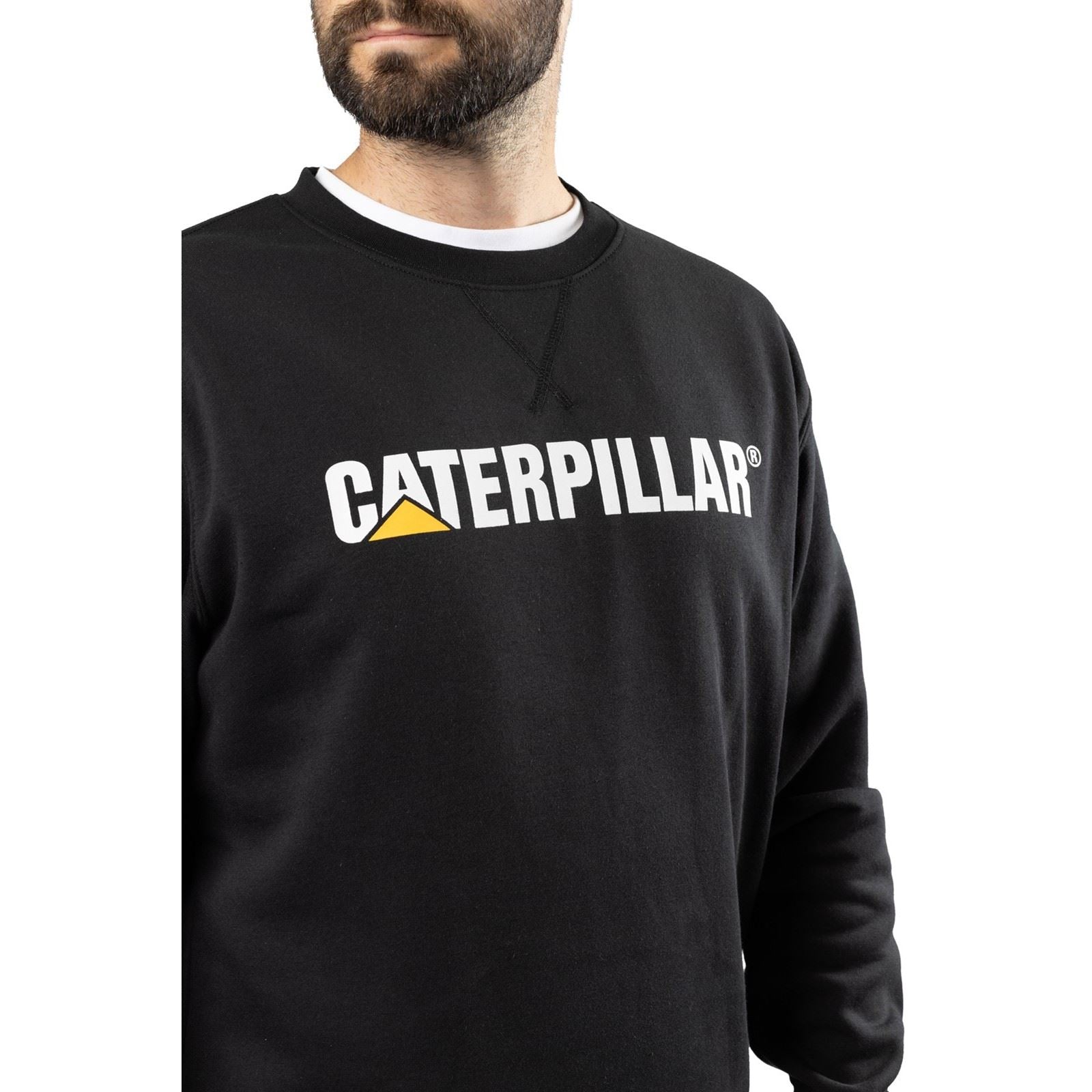 Caterpillar Men's Midweight Crewneck Sweatshirt in Black