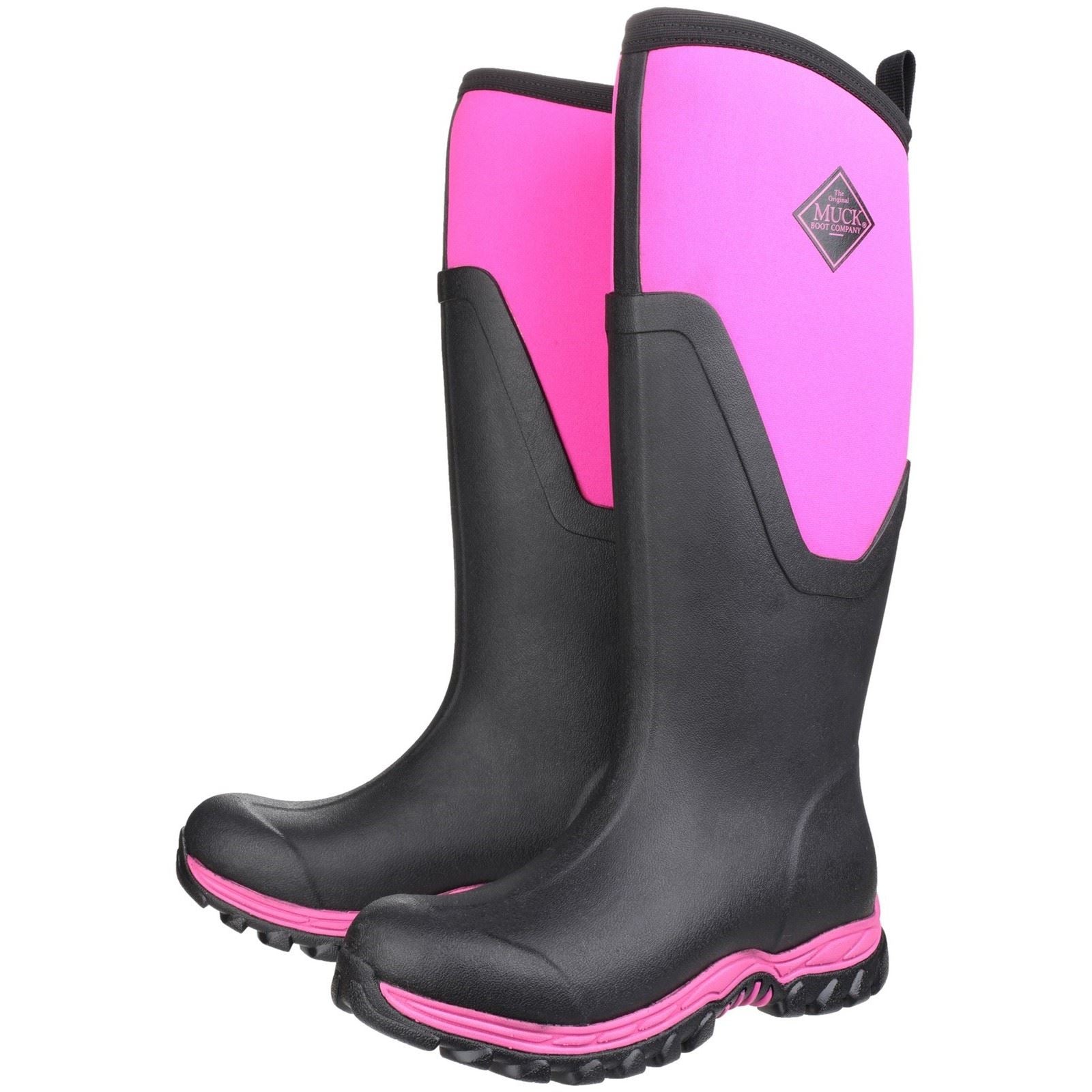 Muck Boots Women's MB Arctic Sport II Tall Wellingtons in Black/Pink