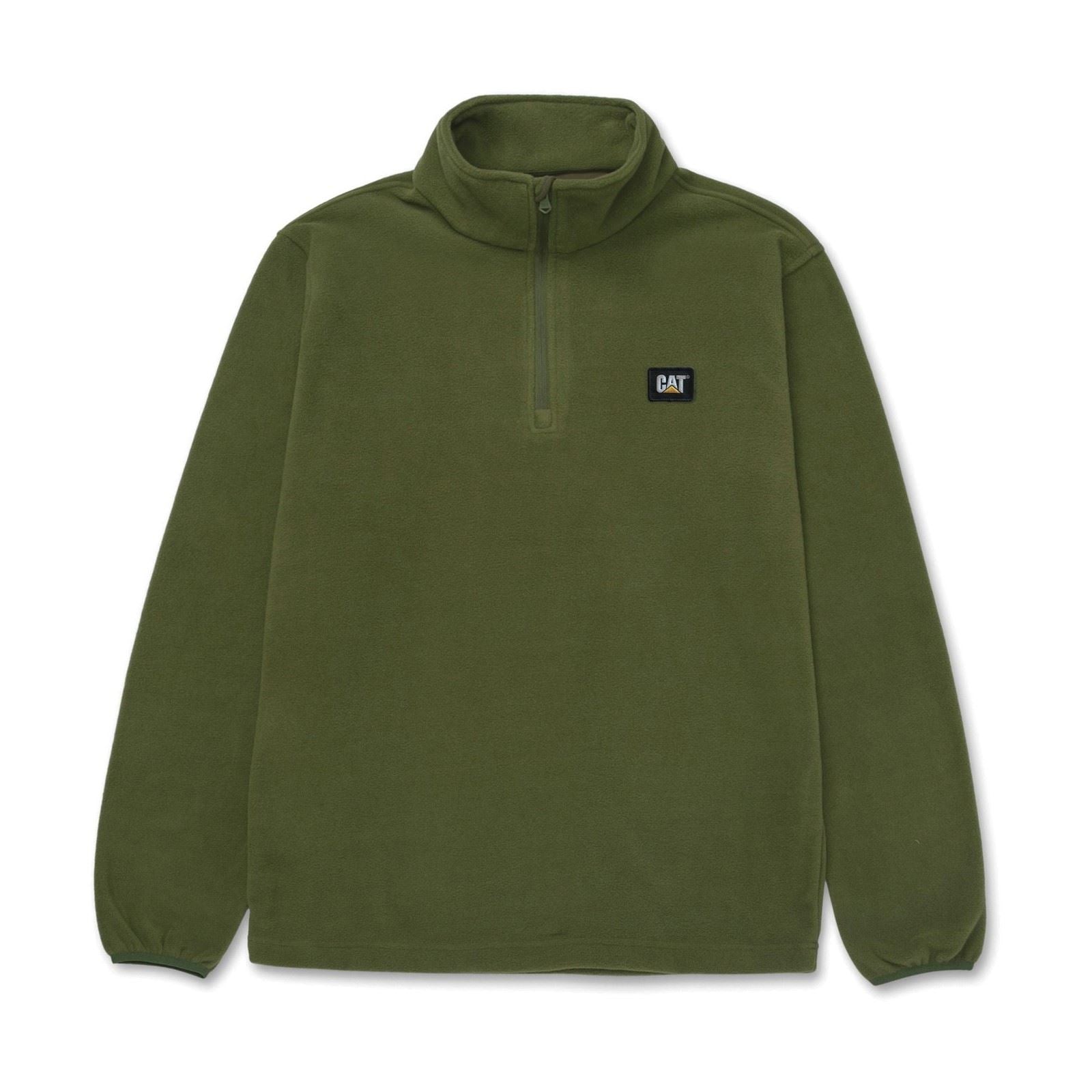 Caterpillar Men's Cat Microfleece Quarter Zip in Chive