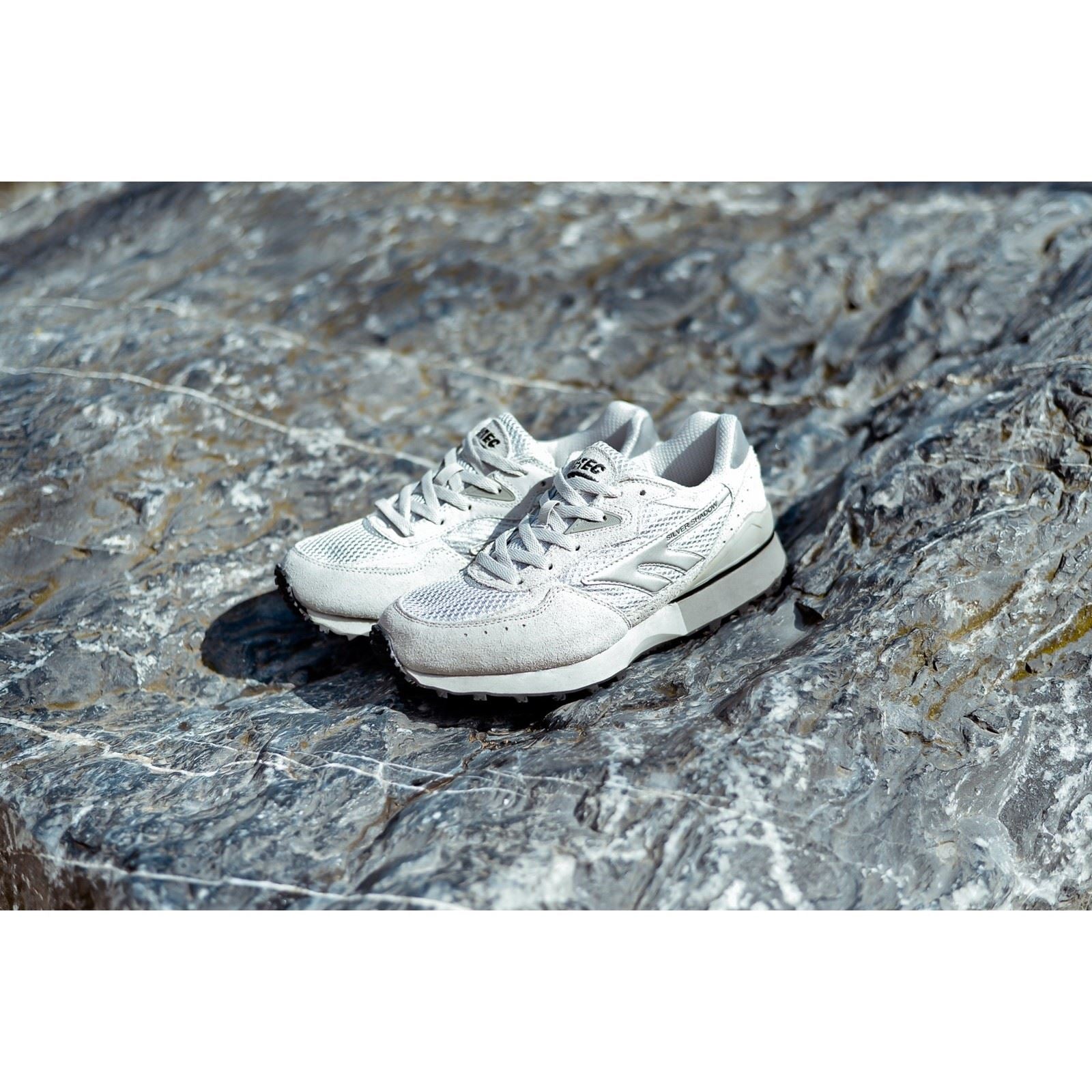 Hi-Tec Silver Shadow OG PU Suede Men's Silver/Grey/Green Trainers