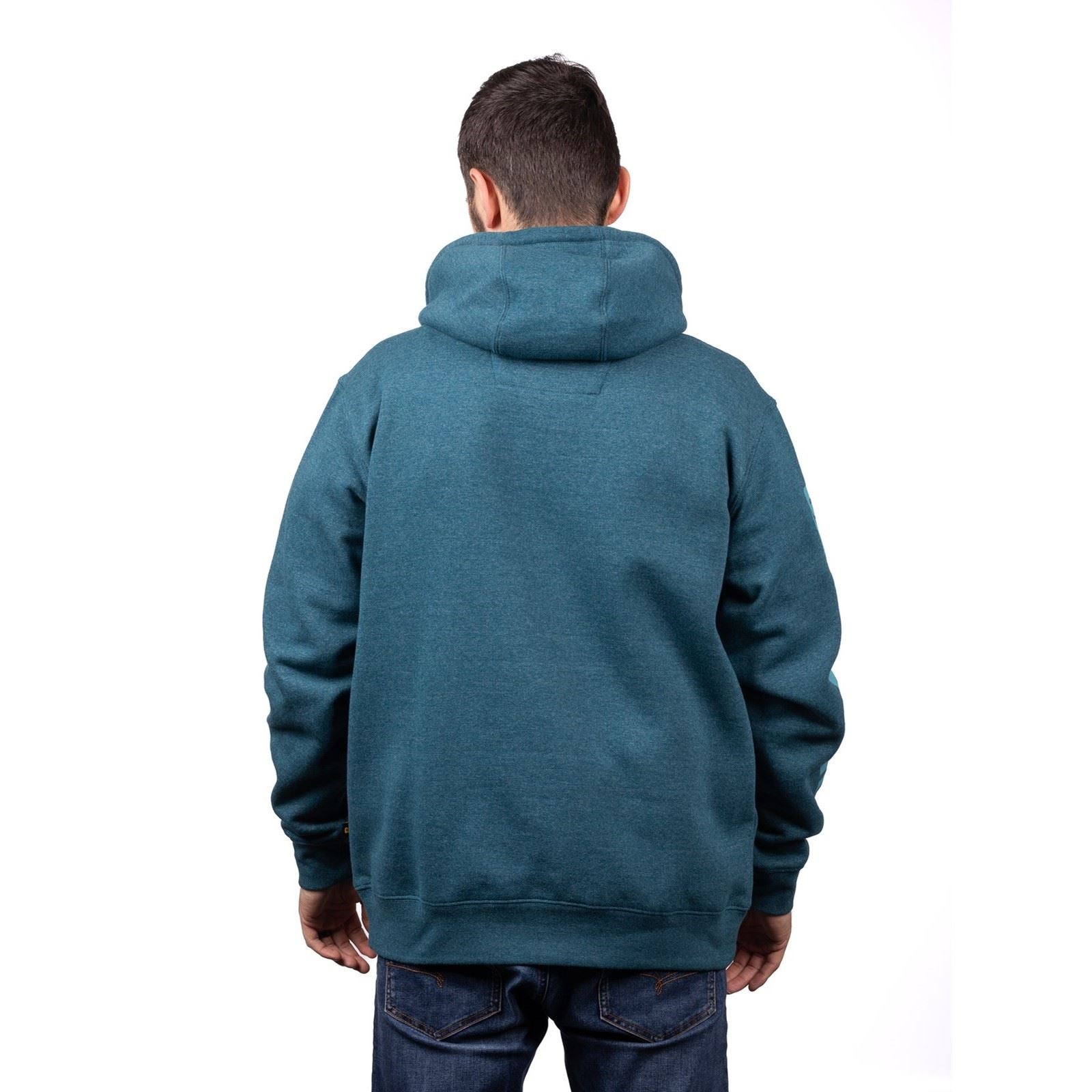 Caterpillar Men's Trademark Banner Hooded Sweatshirt in Mallard