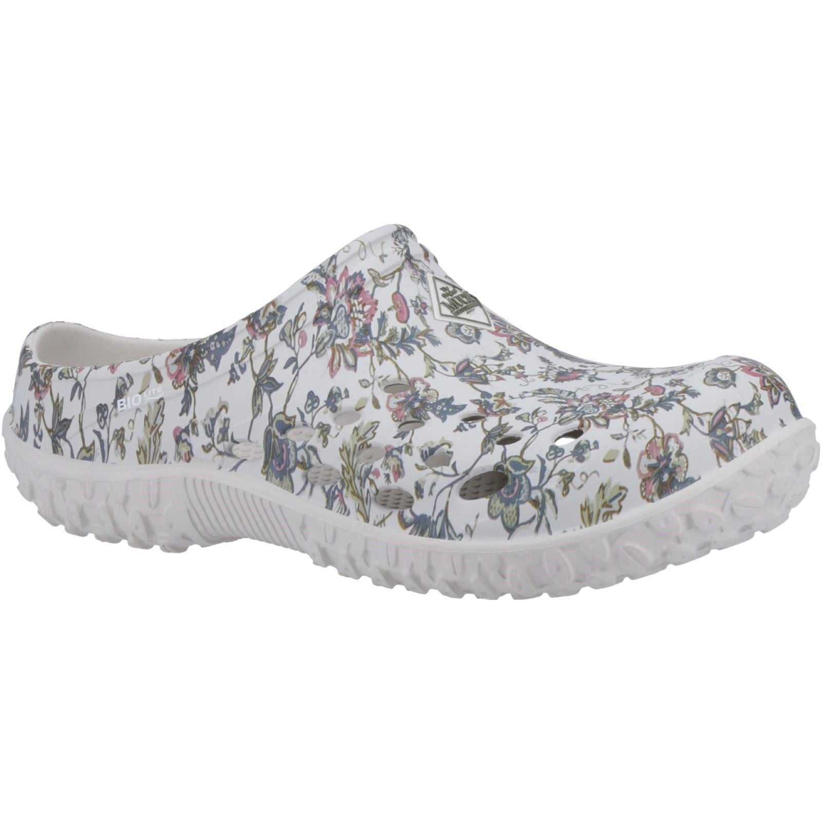 Muck Boots Women's Muckster Lite Clog in Light Grey/Floral Print