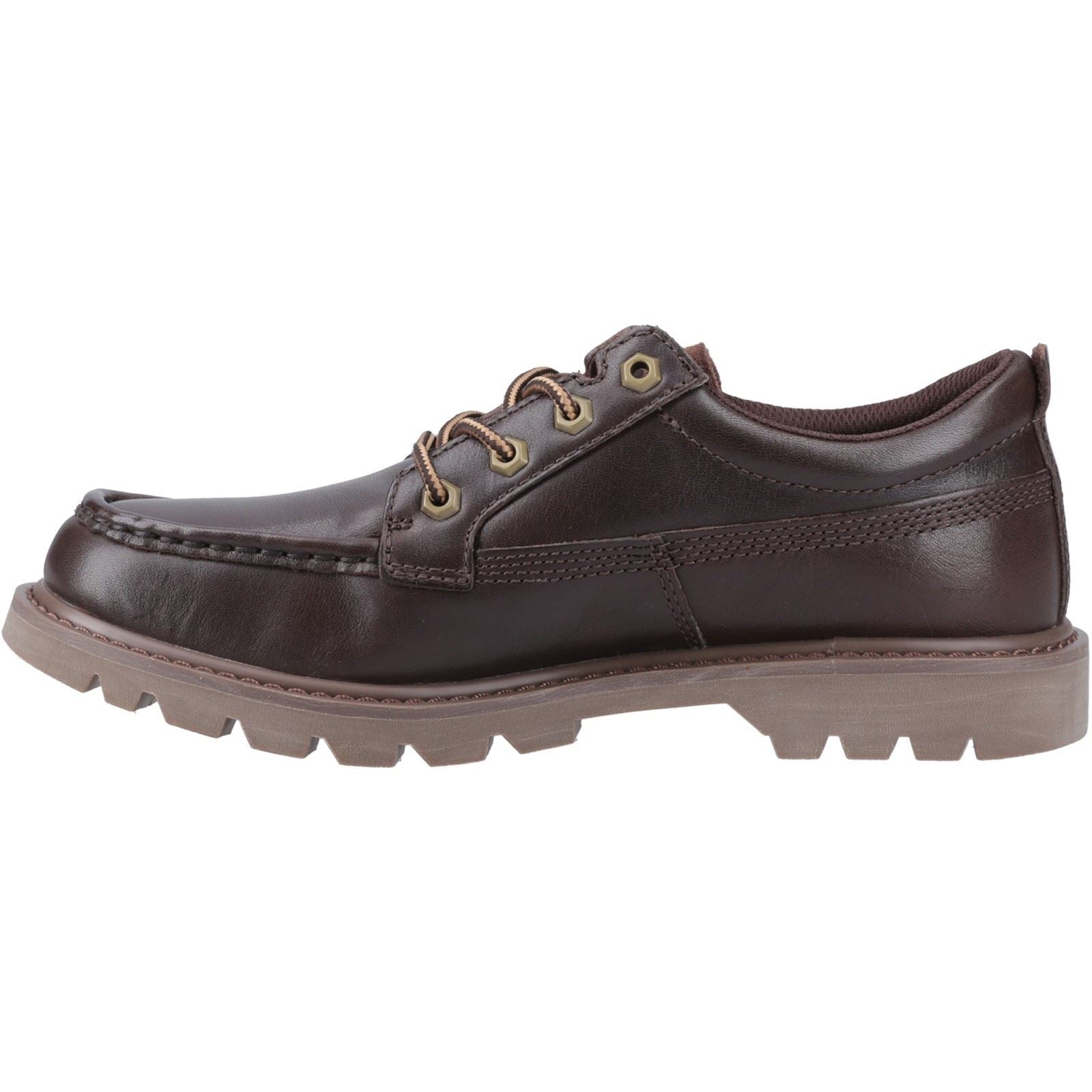 CAT Lifestyle Colorado Moc Toe Low Leather Men's Dark Brown Lace-Up Shoes