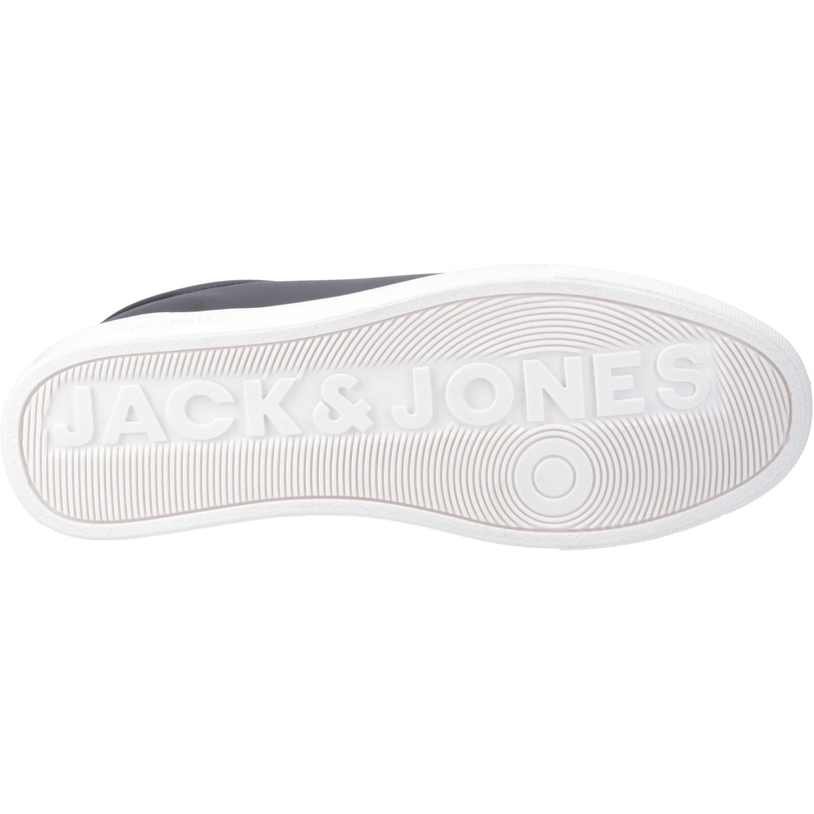 Jack & Jones Men's Galaxy Leather Trainer in Anthracite