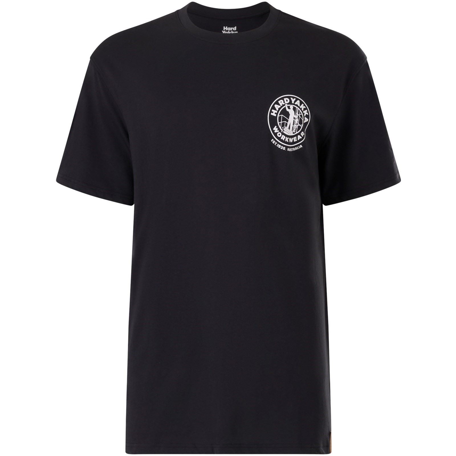 Hard Yakka Men's Heritage Icon Short Sleeve Tee in Black