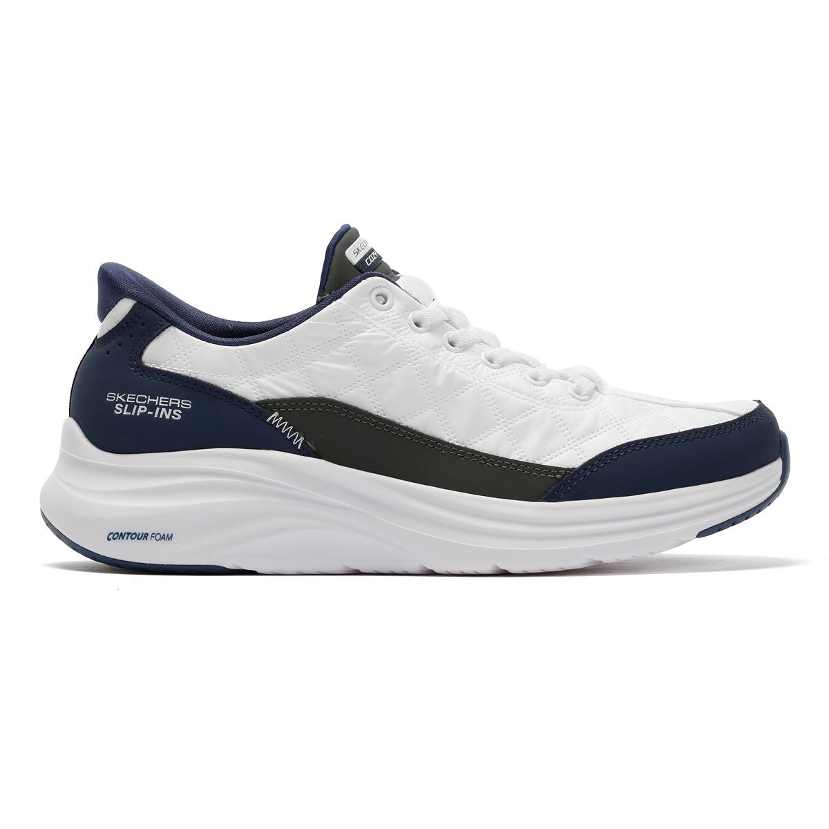 Skechers Slip-Ins Contour Foam Cozy Fit Women's White/Navy Trainers