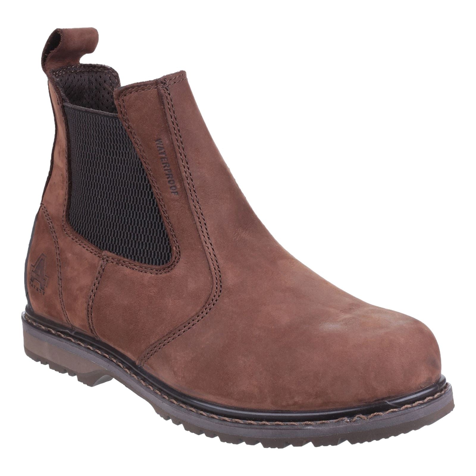 Amblers Safety AS148 Sperrin Lightweight Waterproof Pull On Dealer Safety Boot in Brown