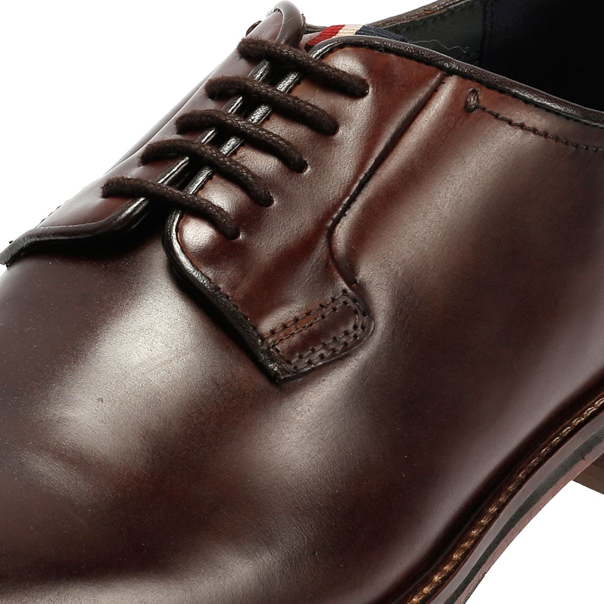 Ben Sherman Hoxton Brush Off Leather Men's Brown Lace-Up Shoes