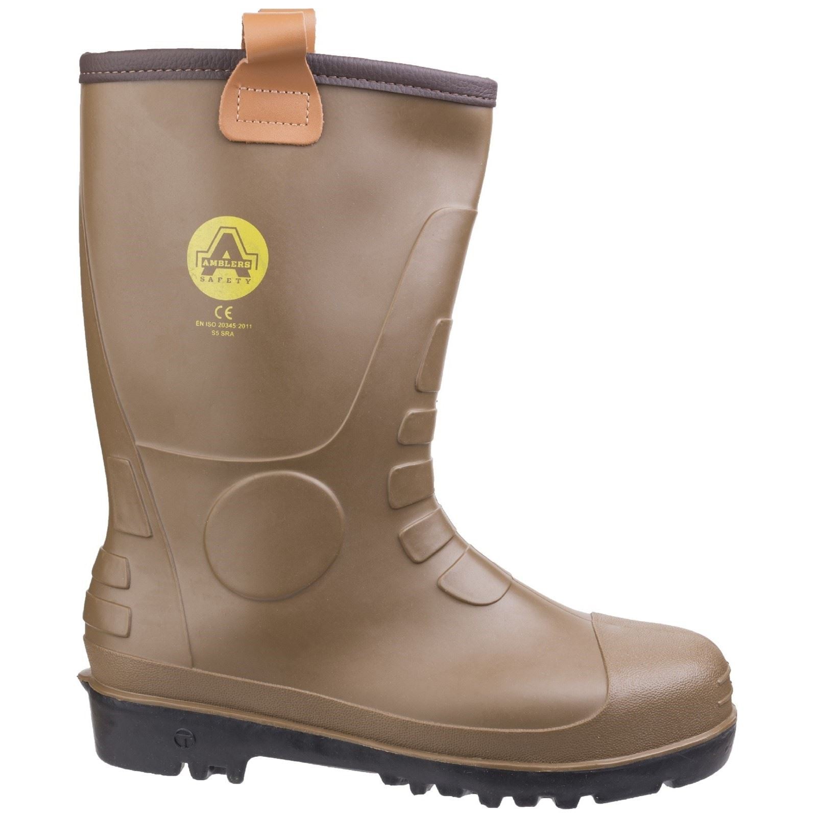 Amblers Safety FS95 Waterproof PVC Pull on Safety Rigger Boot in Tan