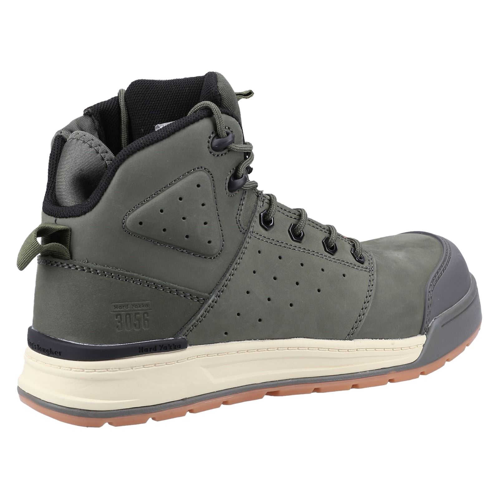 Hard Yakka Men's 3056 Lace Zip Safety Boot in Olive