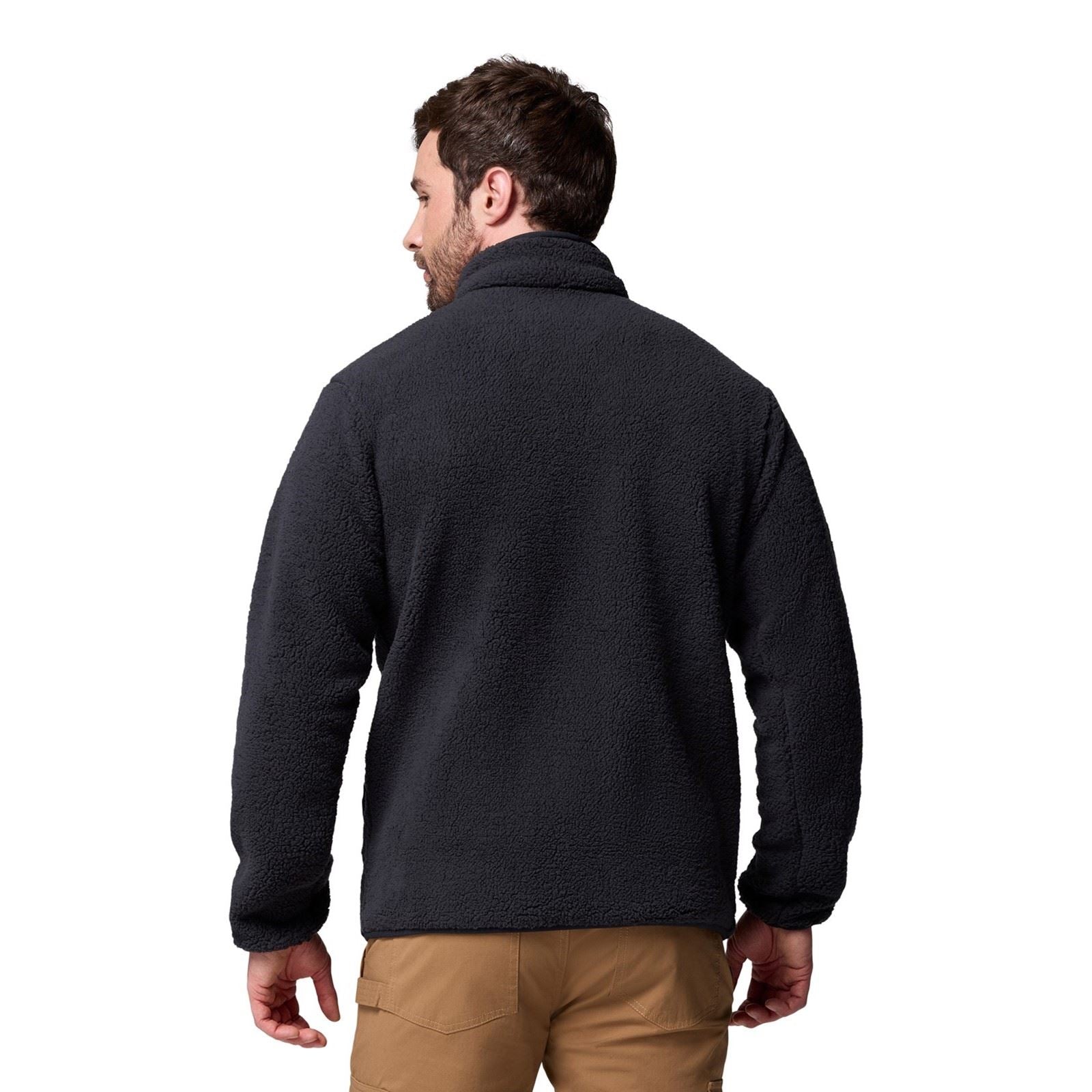 Columbia Rugged Ridge High Pile Full Zip Men's Black Fleece Jacket