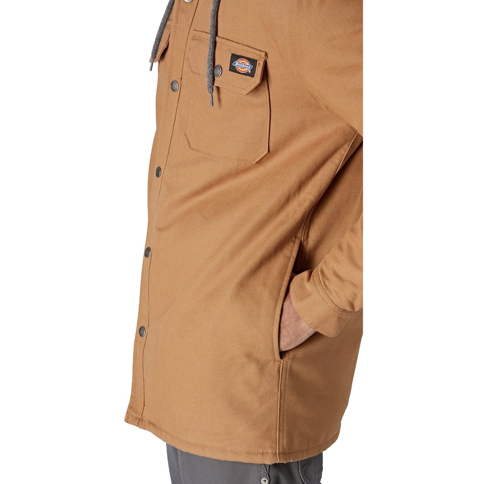Dickies Men's Duck Shirt Jacket in Brown Duck