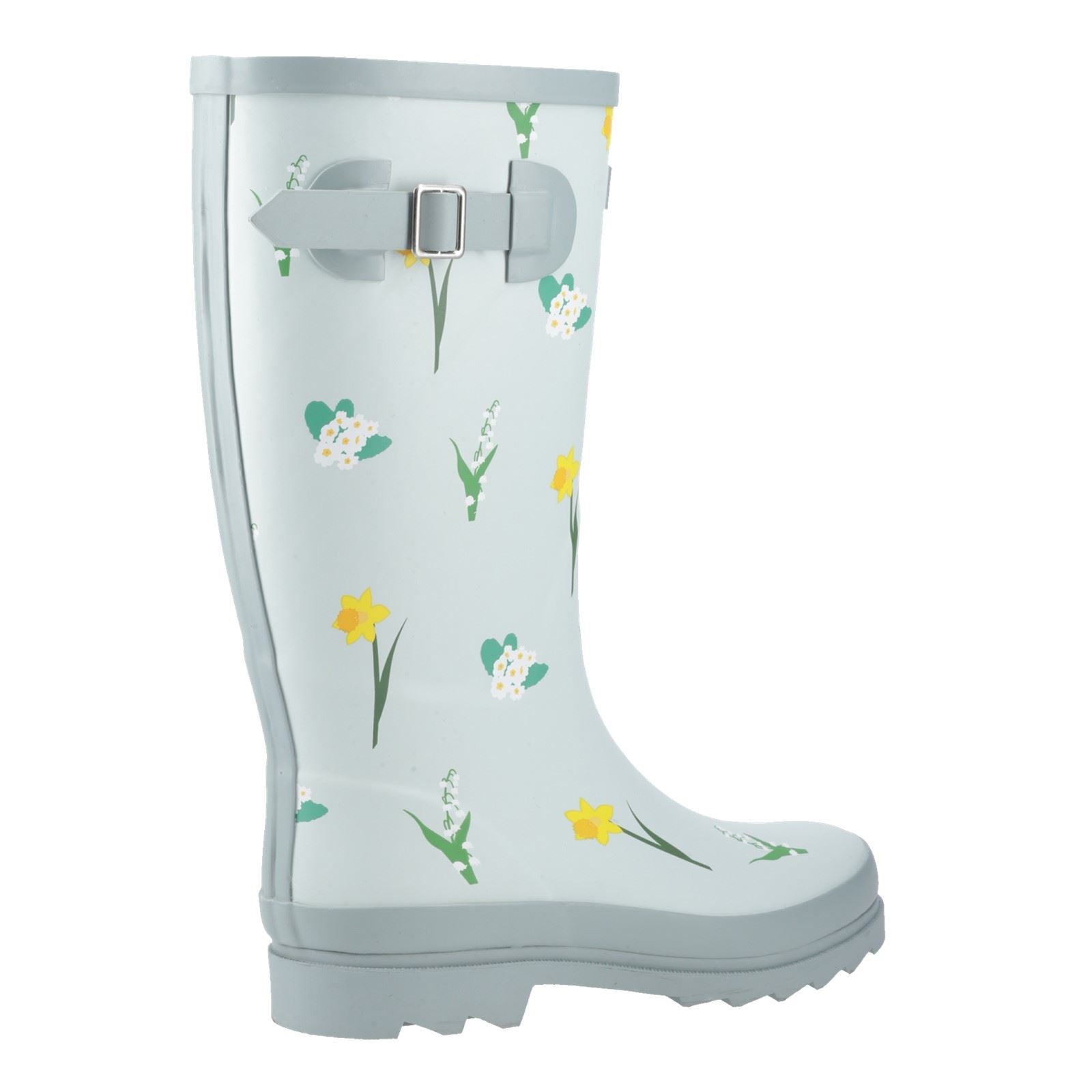 Cotswold Wildflower Tall Rubber Women's Mint Wellington Boots