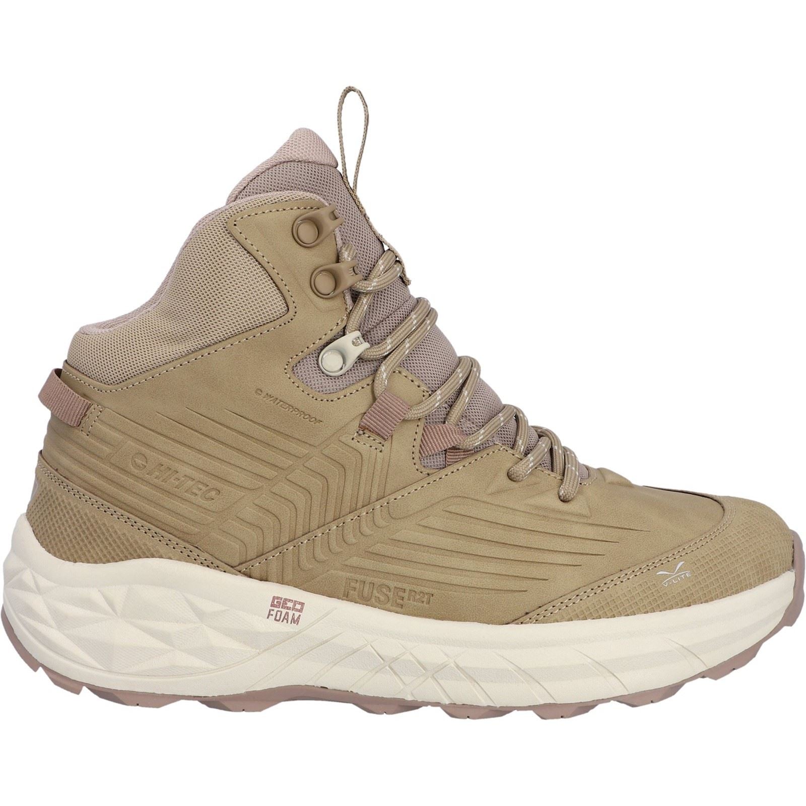 Hi-Tec Fuse Trek Mid Polyester Women's Taupe/Whitecap Grey/Warm Taupe Hiking Boots