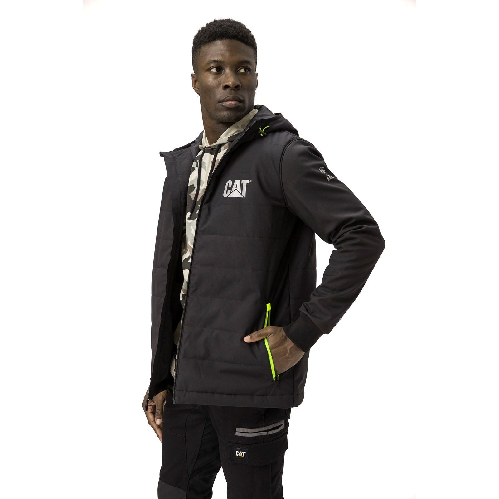Caterpillar Men's Tech Hybrid Jacket in Black