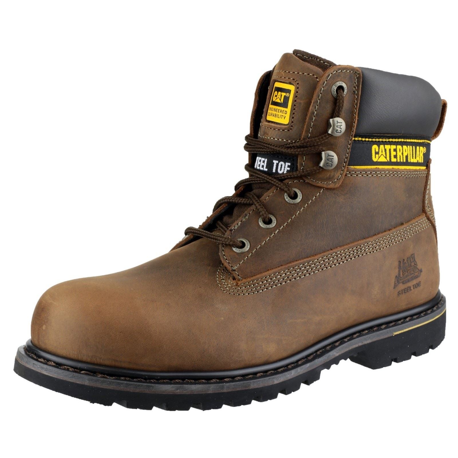Caterpillar Men's Holton Safety Boot in Brown