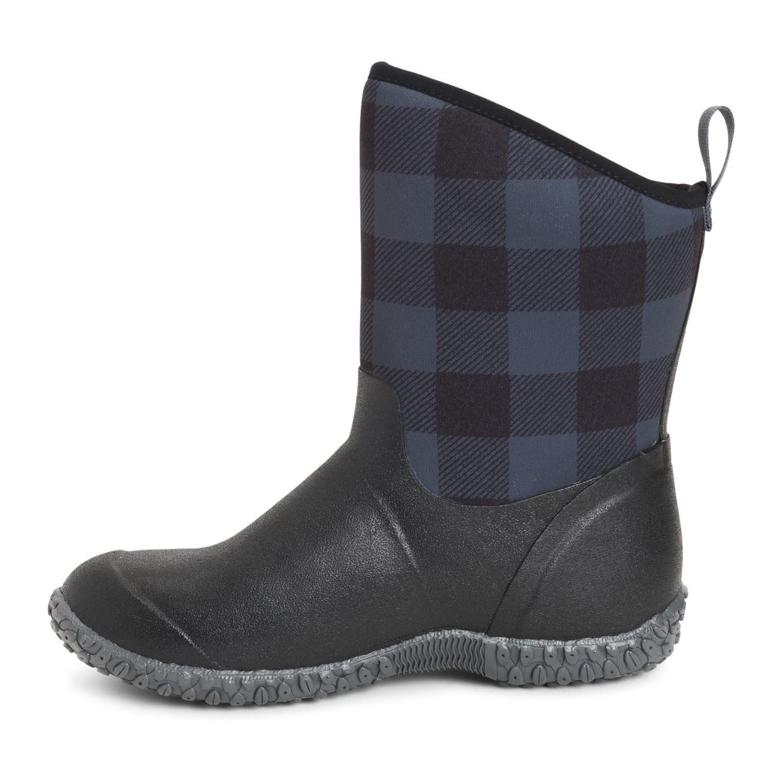 Muck Boots Women's Muckster II Mid Wellington in Black/Grey Plaid