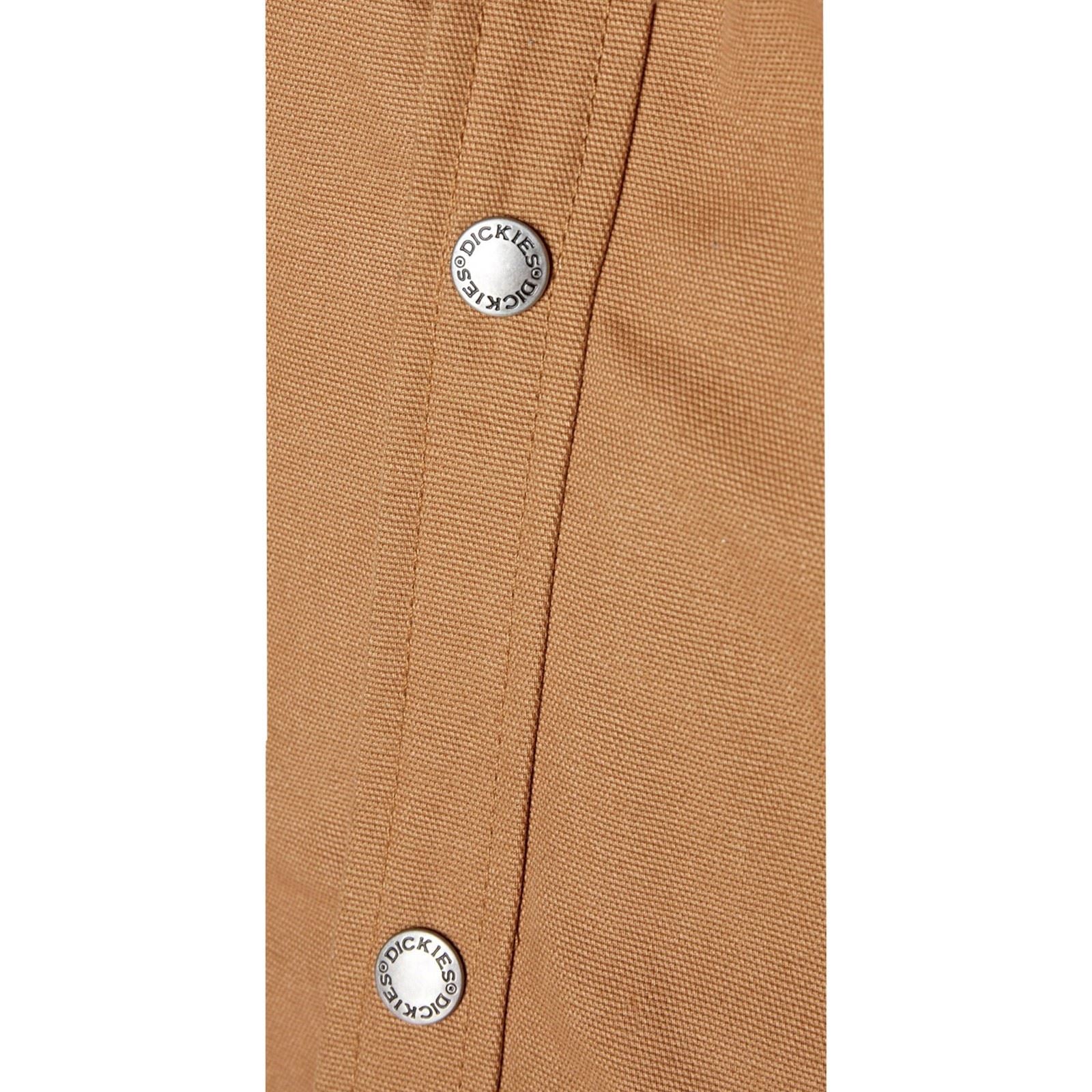 Dickies Men's Duck Shirt Jacket in Brown Duck