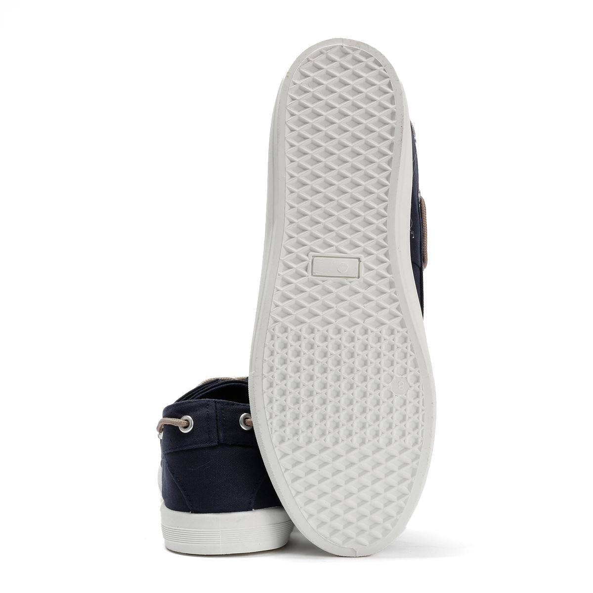 Penguin Sailor Canvas Men's Navy Lace-Up Shoes
