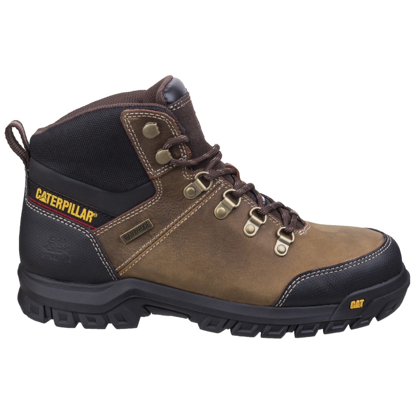 Caterpillar Men's Framework Safety Boot ST S3 WR HRO SRA in Seal Brown