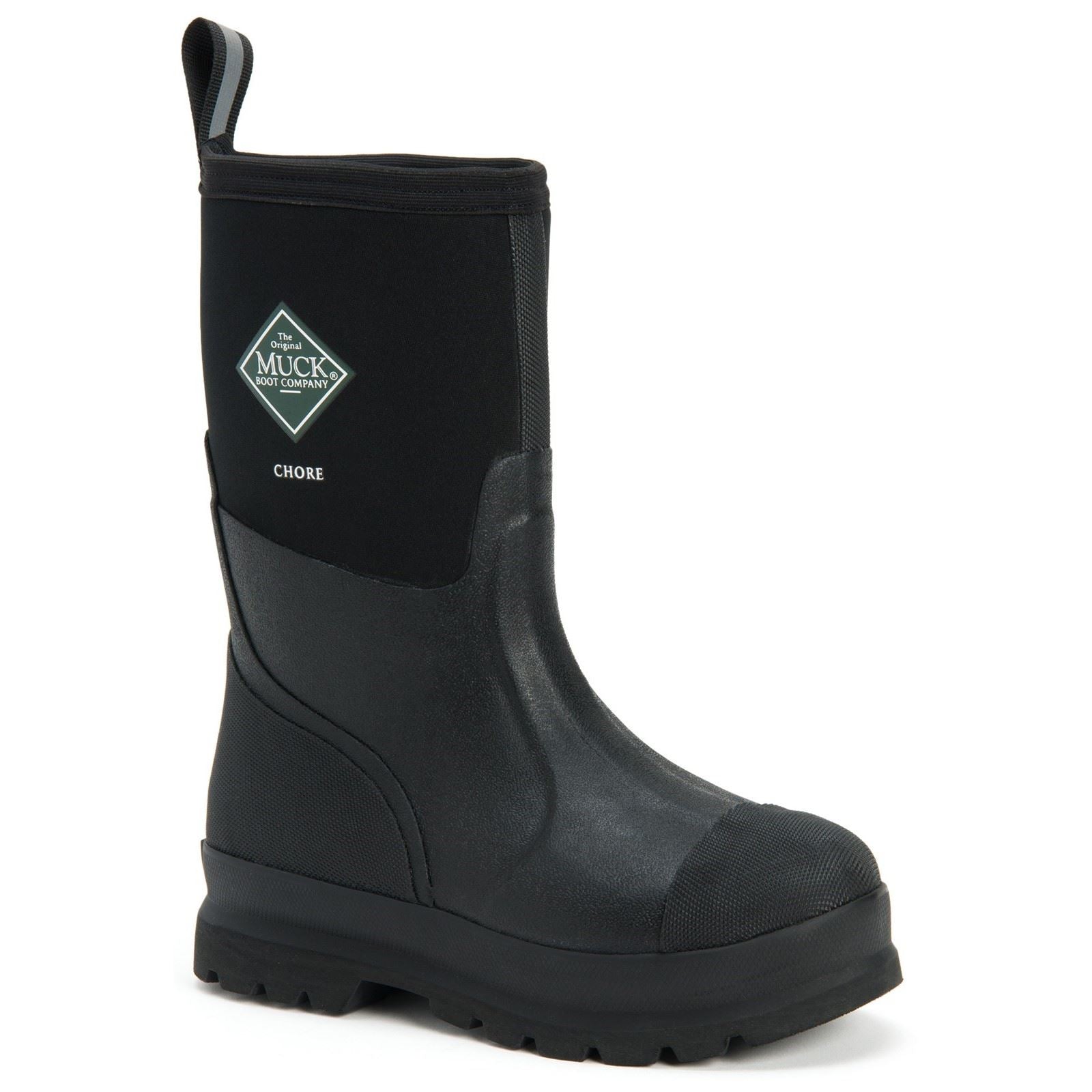 Muck Boots Chore Classic Mid Patterned Wellington in Black