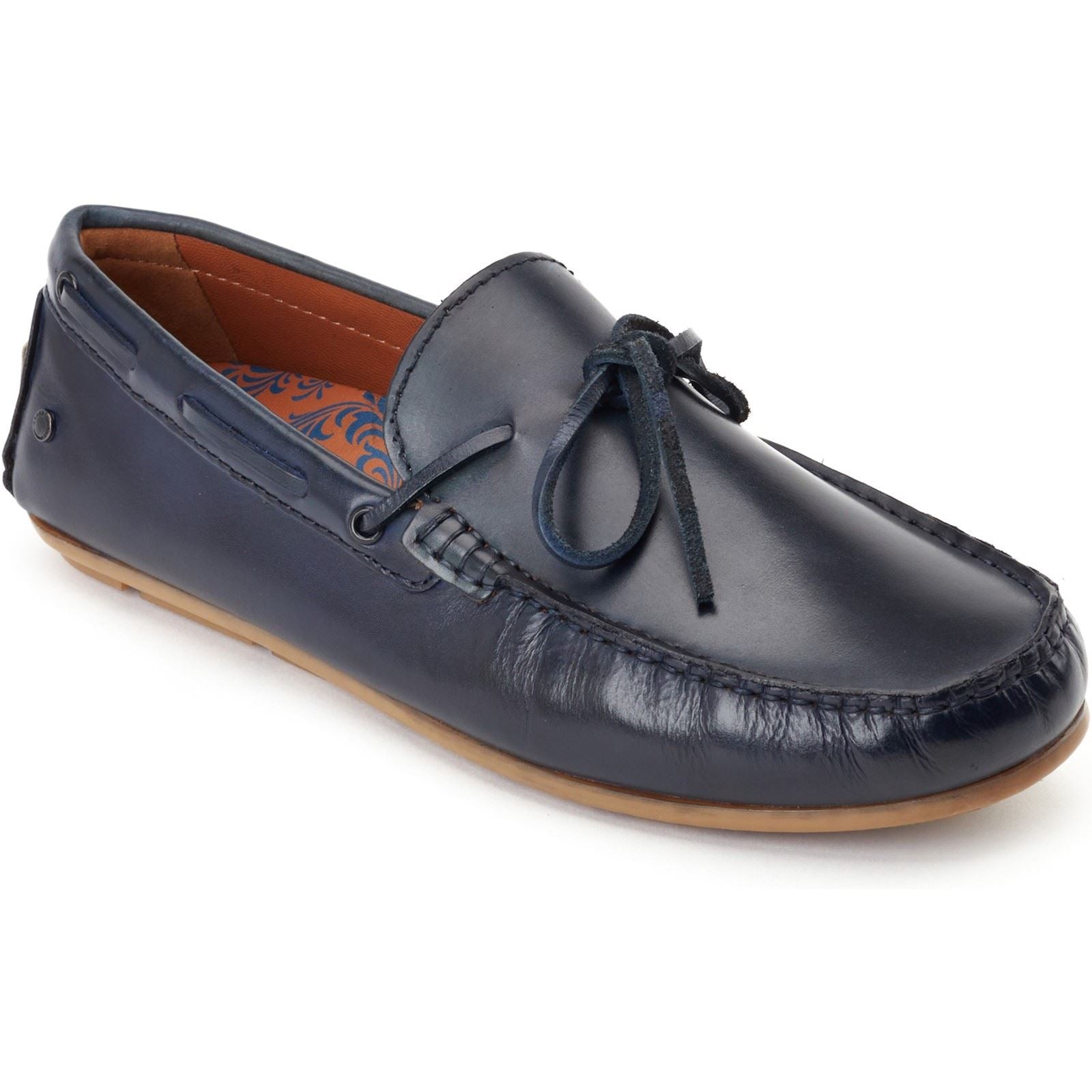 Base London Brooks Leather Men's Navy Loafers