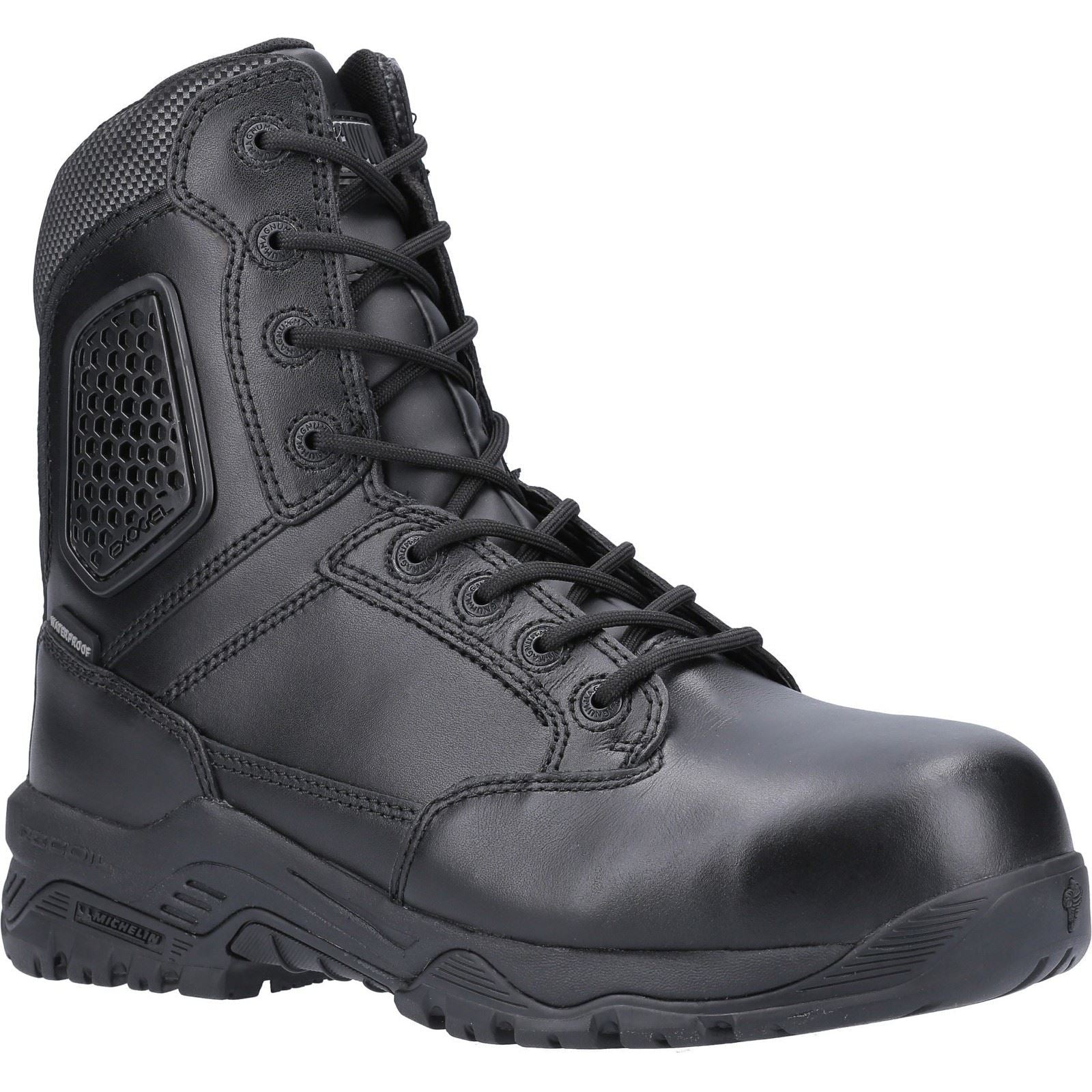 Magnum Strike Force 8.0 Side-Zip CT CP WP Uniform Safety Boot in Black