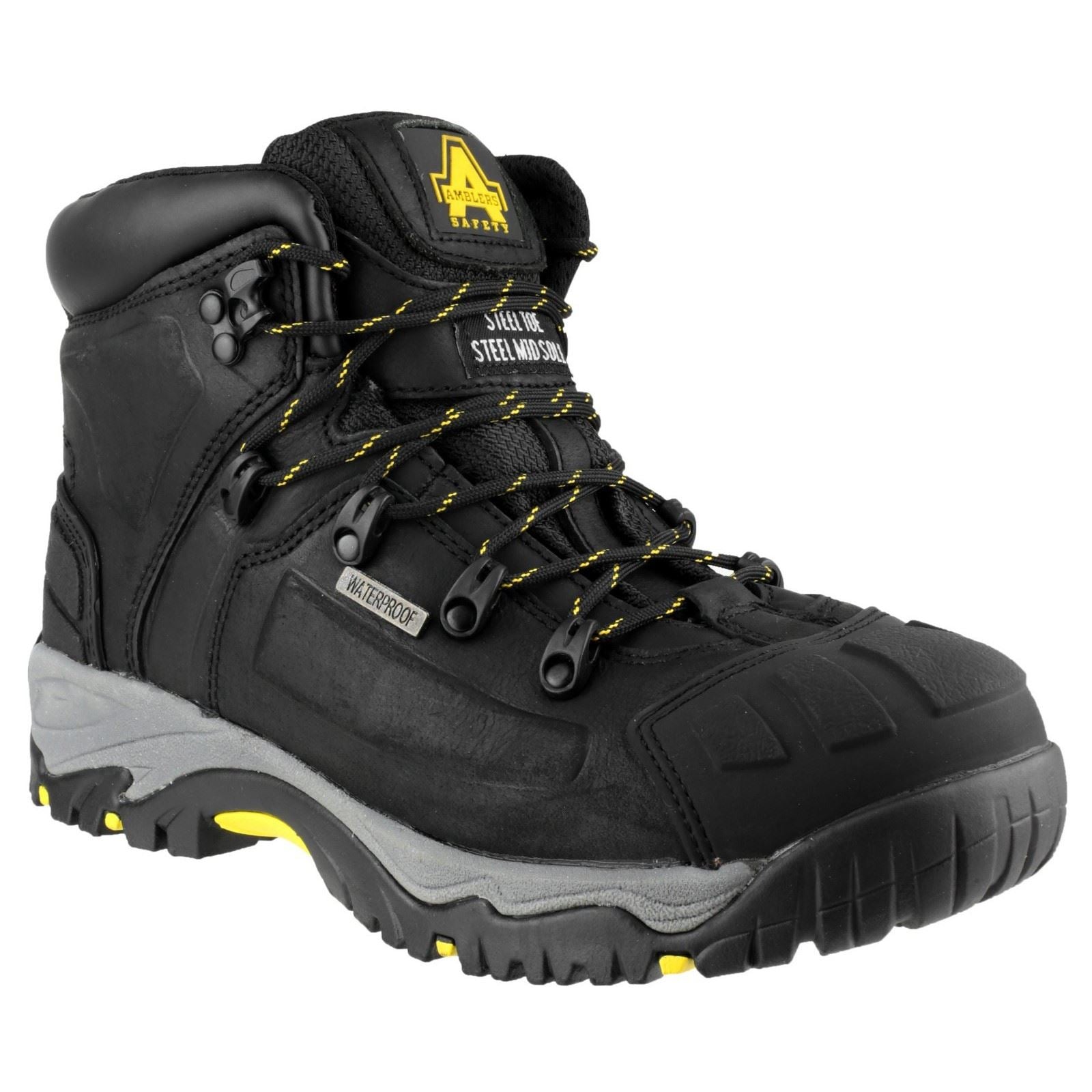 Amblers Safety Men's AS803 Waterproof Wide Fit Safety Boot in Black