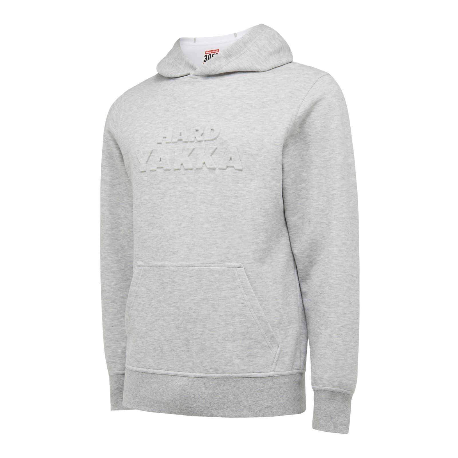 Hard Yakka Men's Embossed Pullover Hoodie in Light Grey Marle