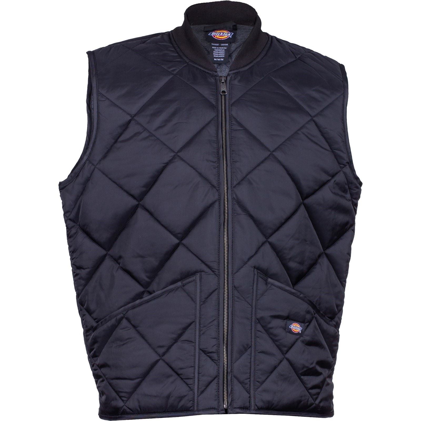 Dickies Men's Diamond Quilted Vest in Black