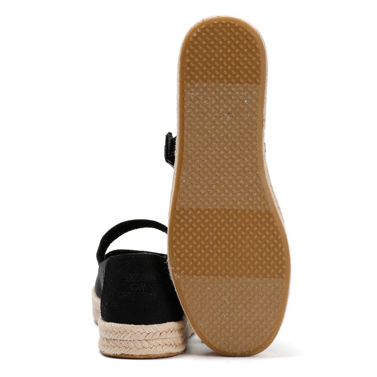 TOMS Carolina Mary Jane Textile Women's Black Espadrilles