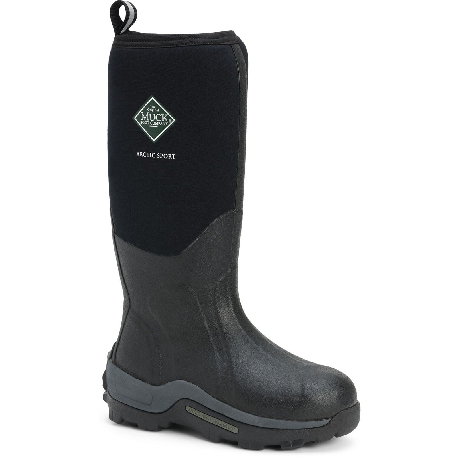 Muck Boots Arctic Sport Pull On Wellington Boot in Black/Black