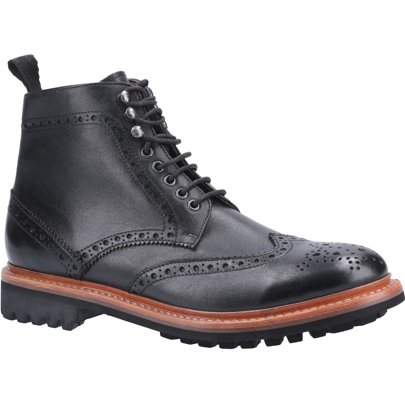 Cotswold Men's Rissington Commando Goodyear Welt Boot in Black