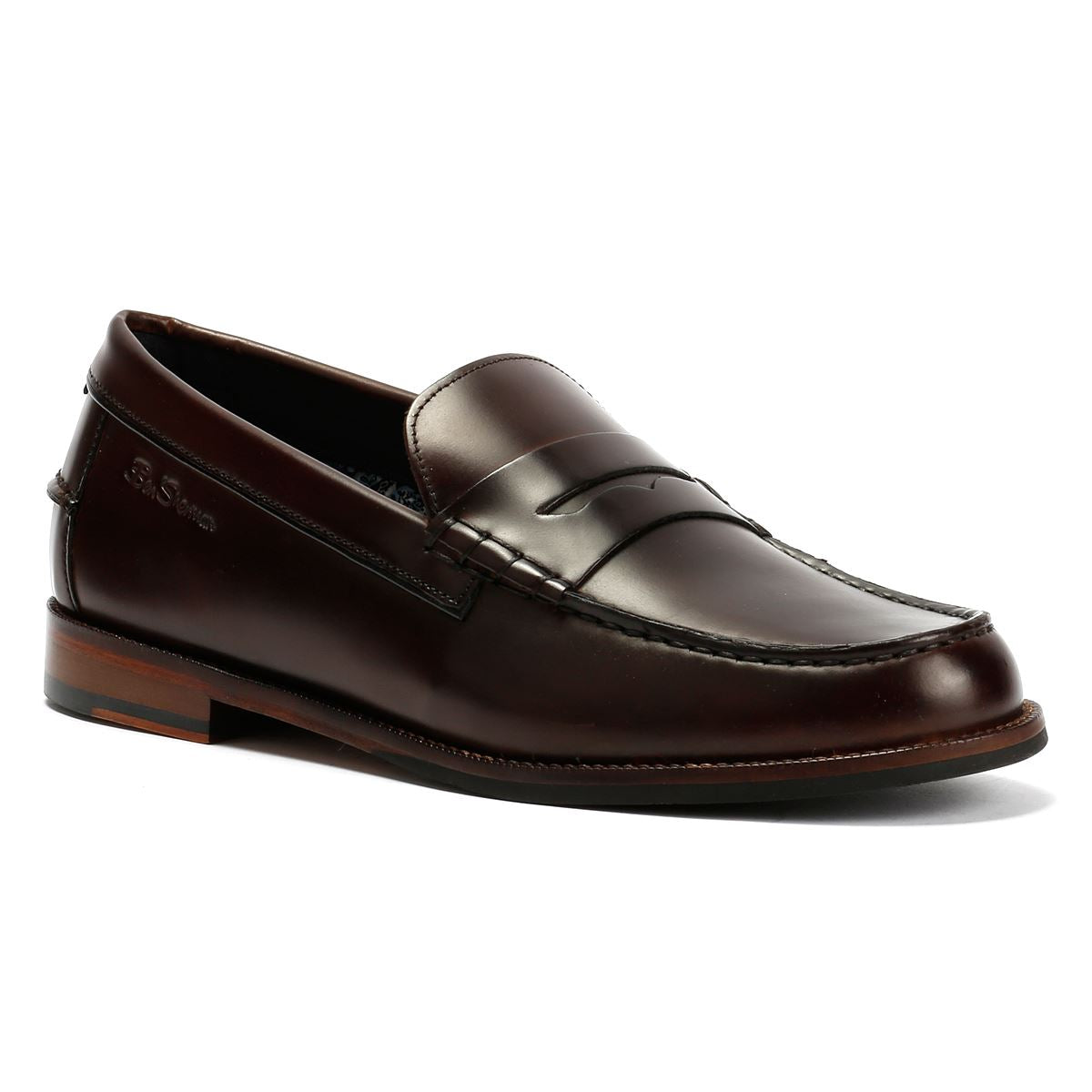 Ben Sherman Sid Brush Off Leather Men's Brown Penny Loafers