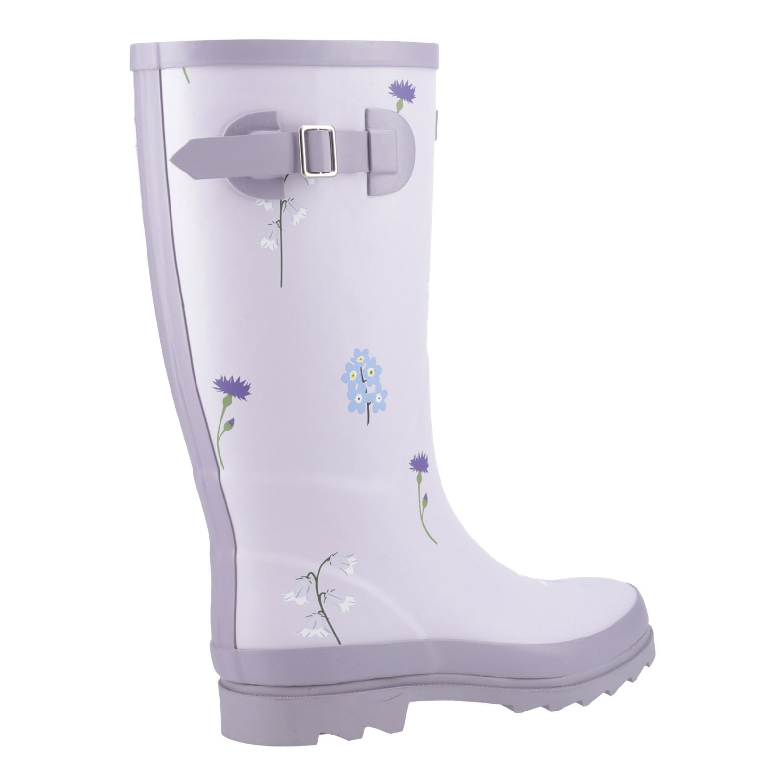 Cotswold Wildflower Tall Rubber Women's Lilac Wellington Boots
