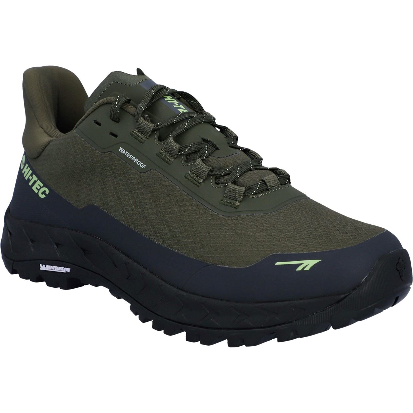 Hi-Tec ALTITUDE LITE WP Polyester Men's Olive Night/Charcoal Grey/Lime Hiking Boots