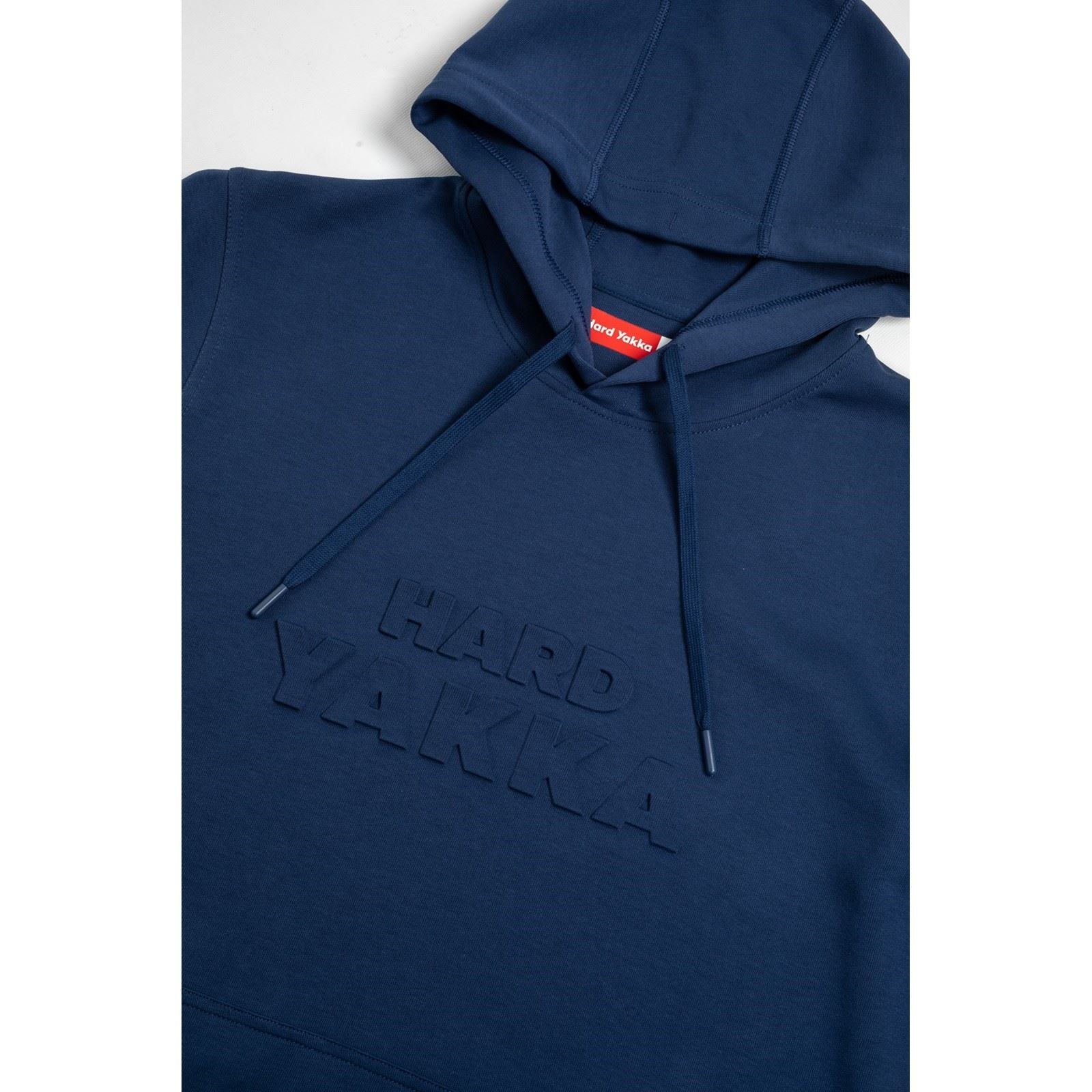 Hard Yakka Embossed Pullover Cotton Men's Purple Hooded Sweatshirt