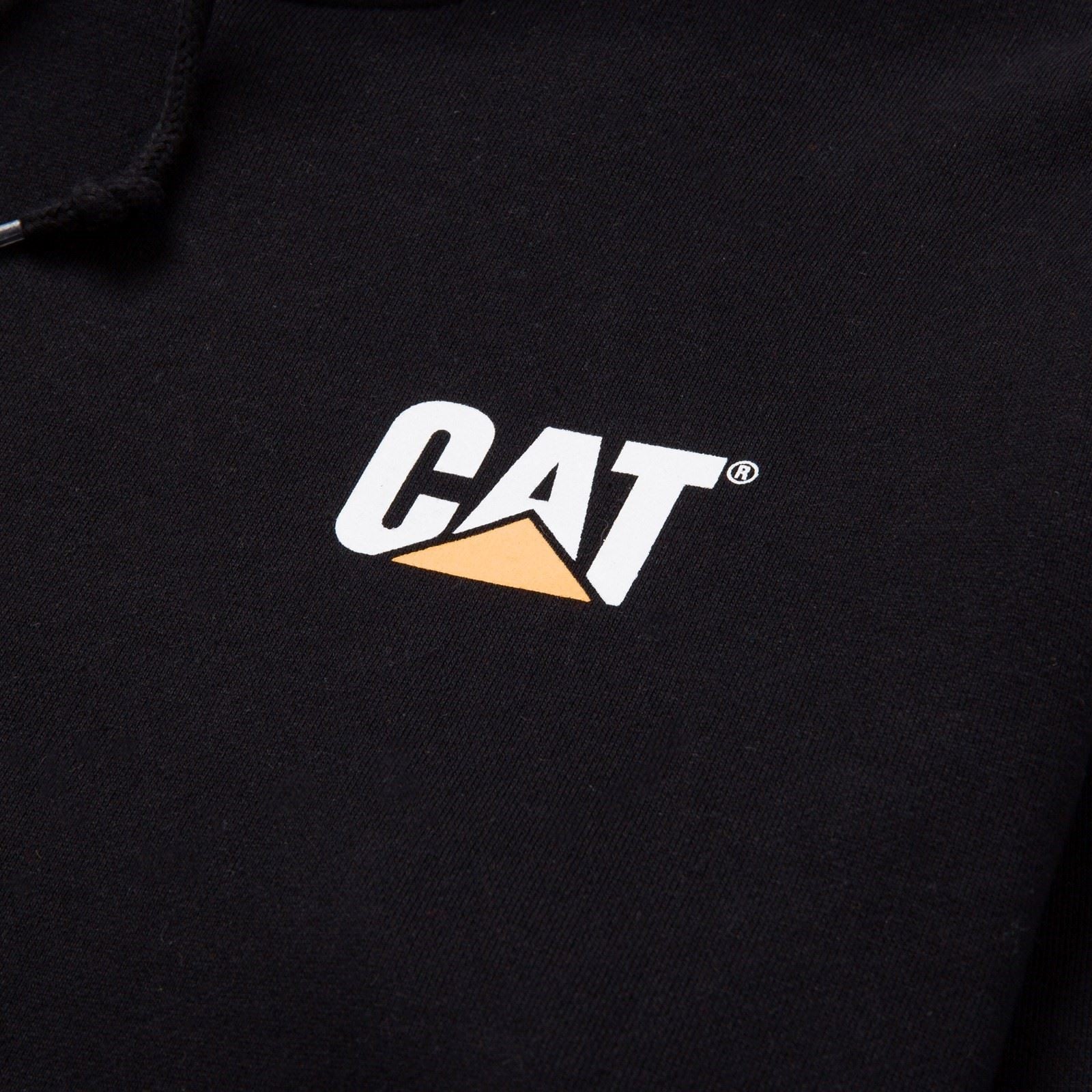 Caterpillar Men's Trademark Banner Hooded Sweatshirt in Black