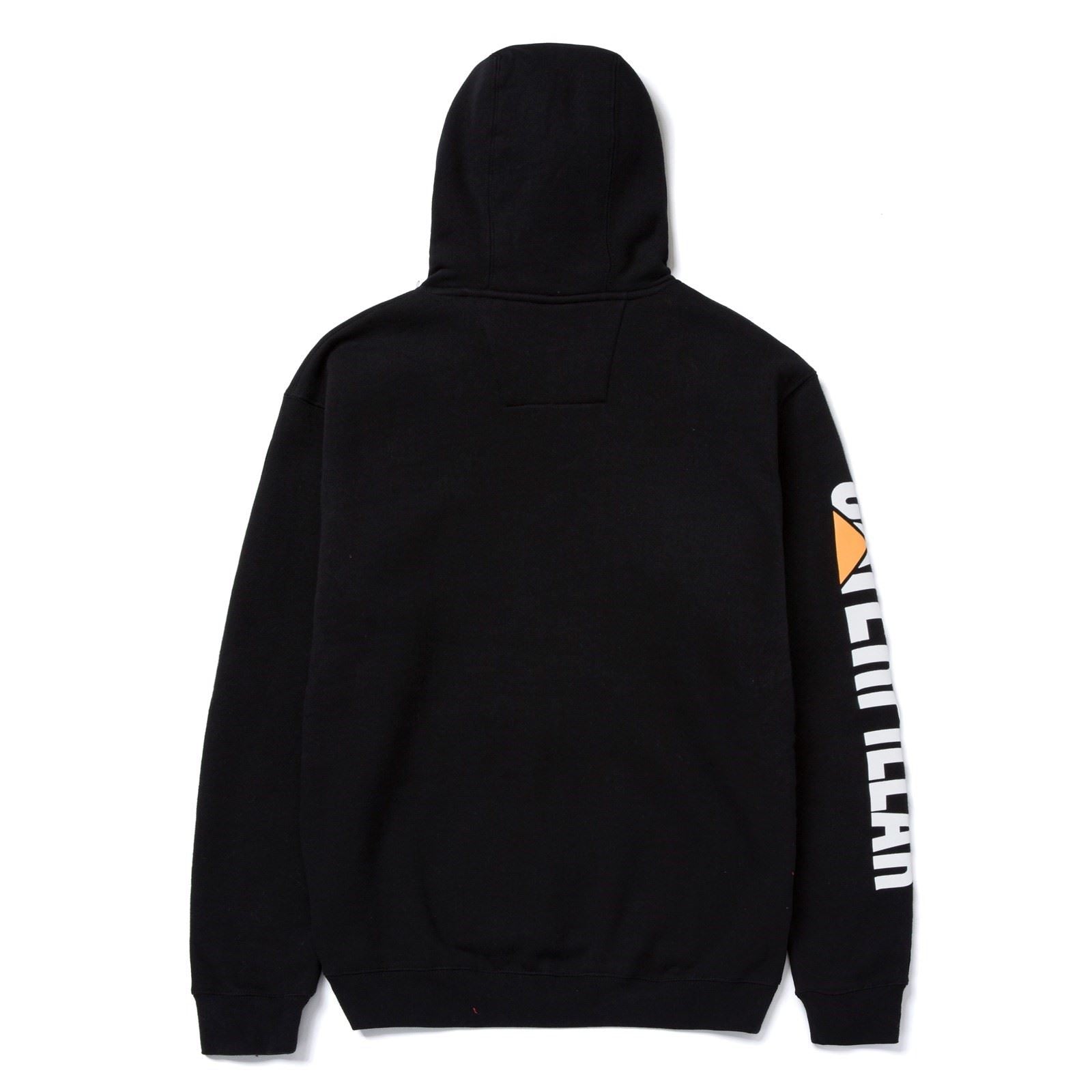 Caterpillar Men's Trademark Banner Hooded Sweatshirt in Black