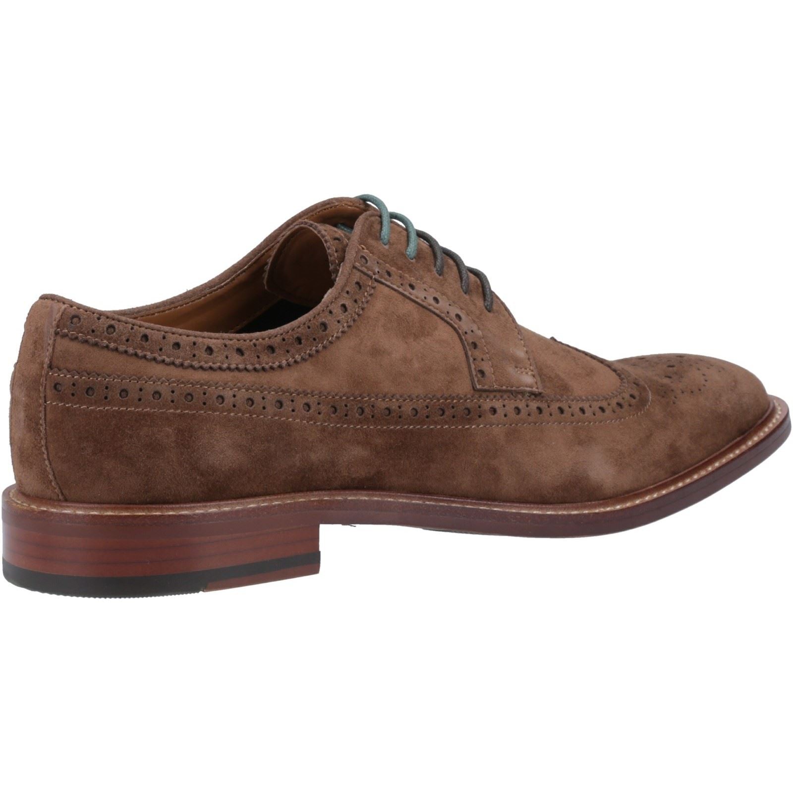 Dune Men's Superior Leather Wingtip Brogue Shoes in Brown
