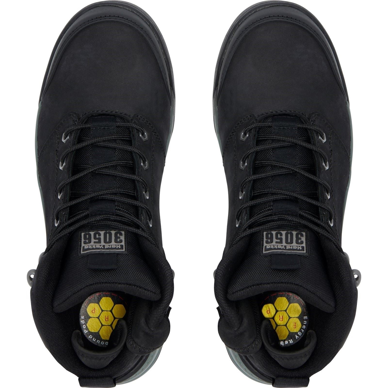 Hard Yakka Men's 3056 Lace Zip Safety Boot in Black