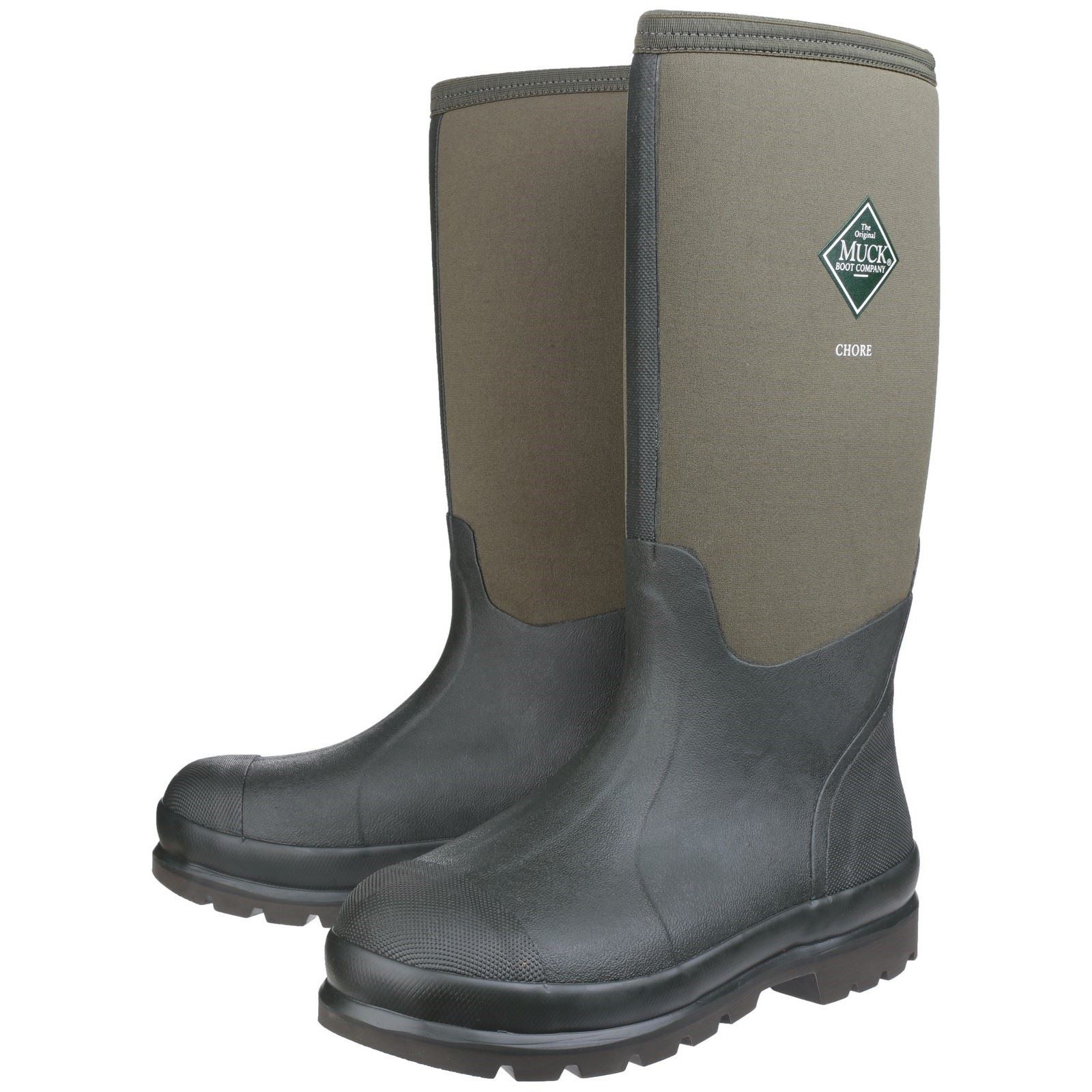 Muck Boots Chore Classic Hi Patterned Wellington in Moss