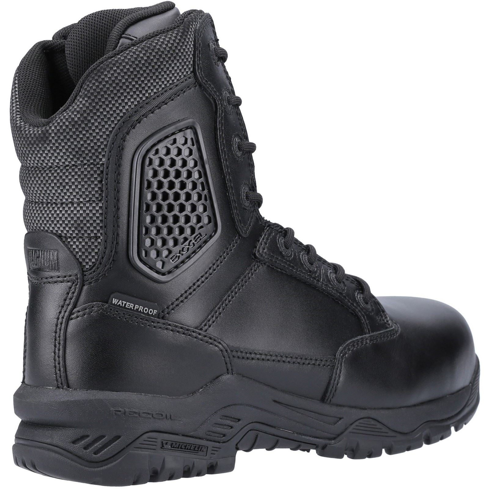 Magnum Strike Force 8.0 Side-Zip CT CP WP Uniform Safety Boot in Black