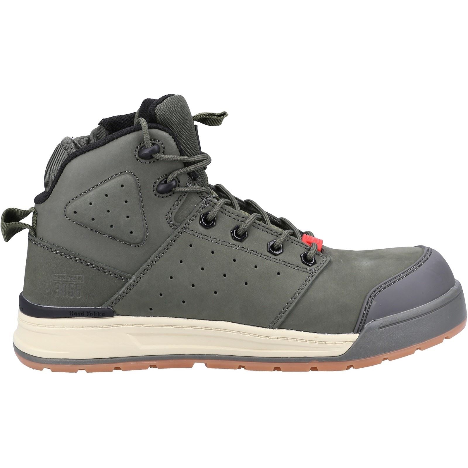 Hard Yakka Men's 3056 Lace Zip Safety Boot in Olive