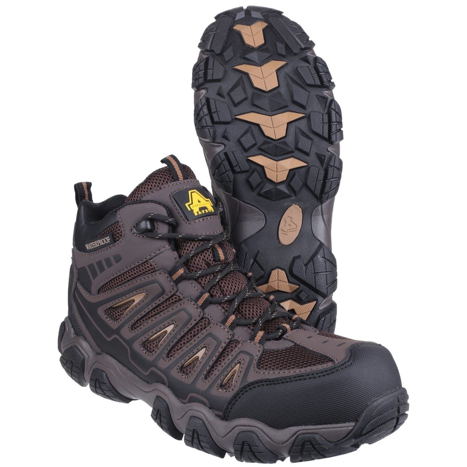 Amblers Safety Men's AS801 Rockingham Waterproof Non-Metal Safety Hiker in Brown
