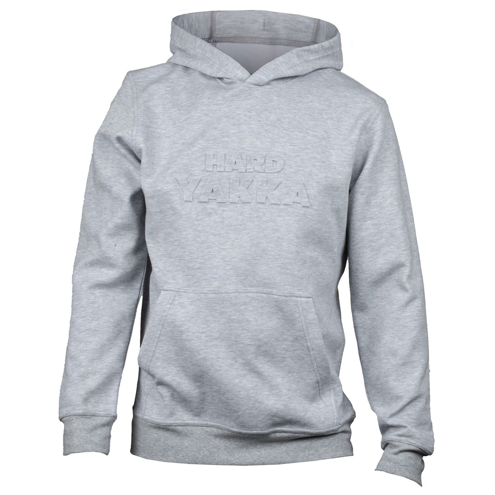 Hard Yakka Men's Embossed Pullover Hoodie in Light Grey Marle
